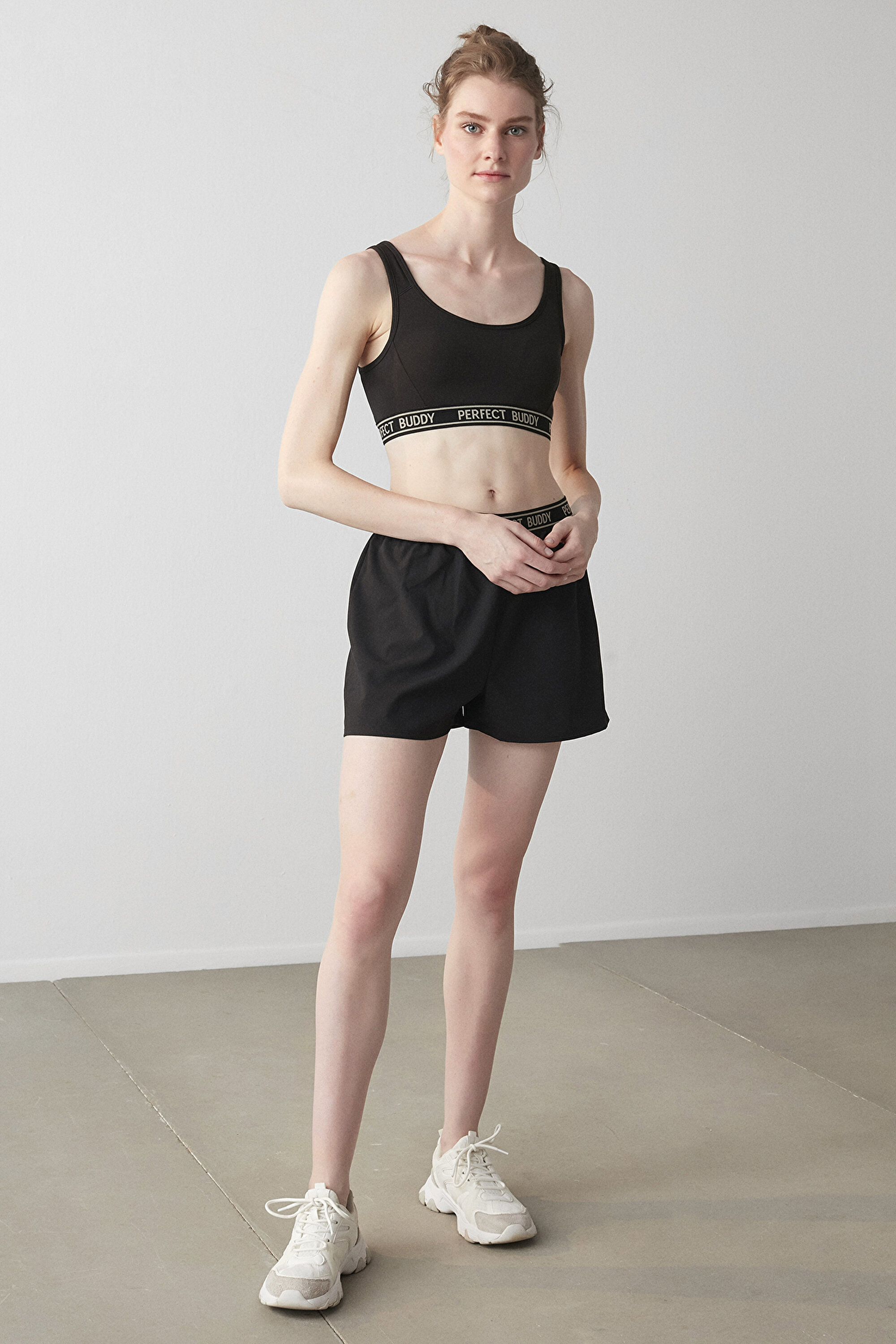 LOGO DETAILED SPORTS BRA, L, 500 SIYAH3