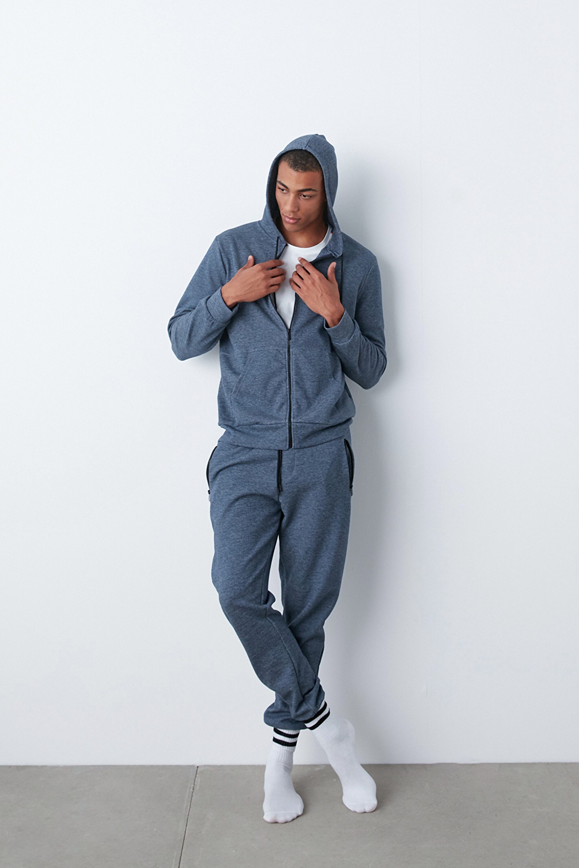 DARK MELANGE SWEATSHIR, L, NV15 LACIVERT