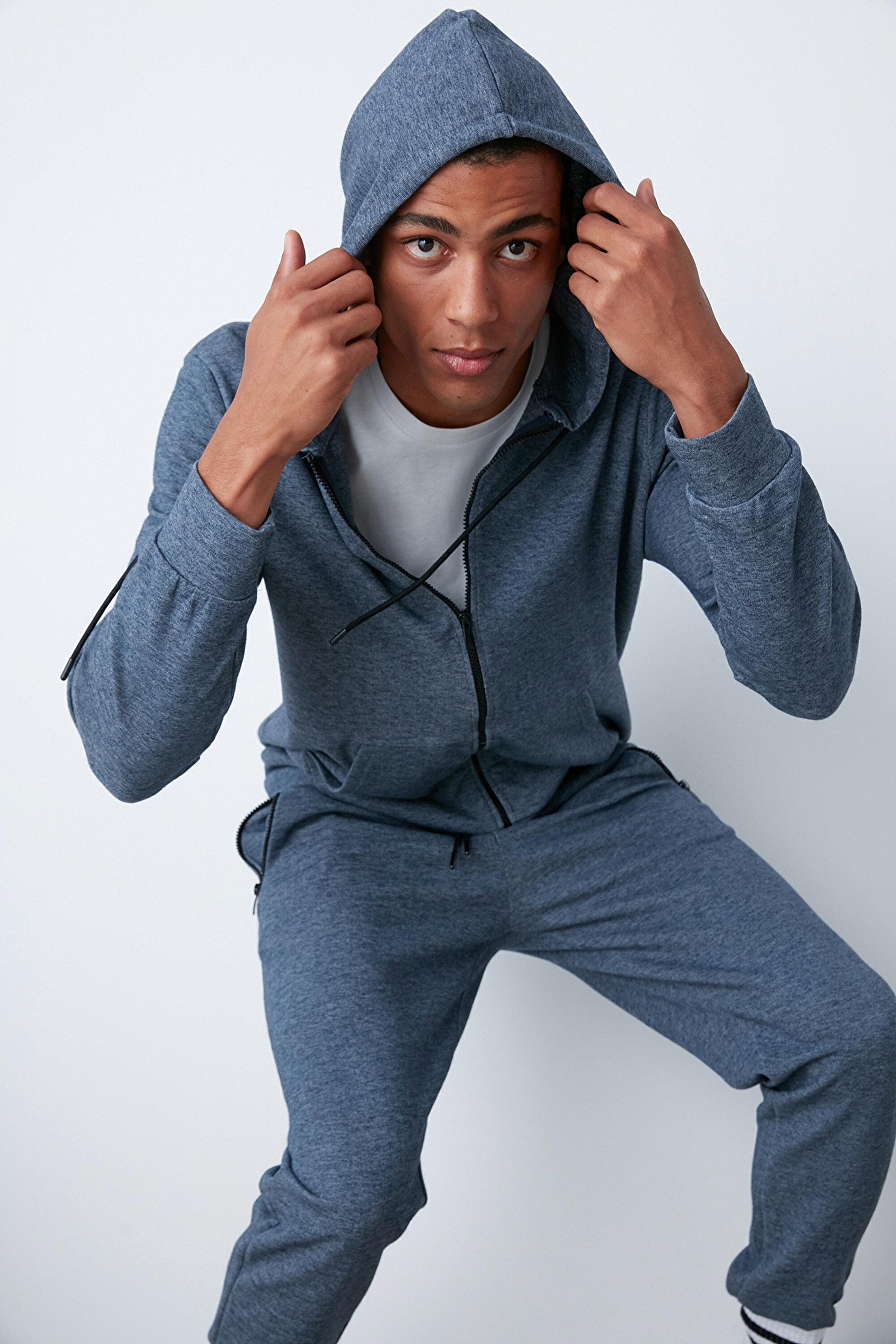 DARK MELANGE SWEATSHIR, L, NV15 LACIVERT