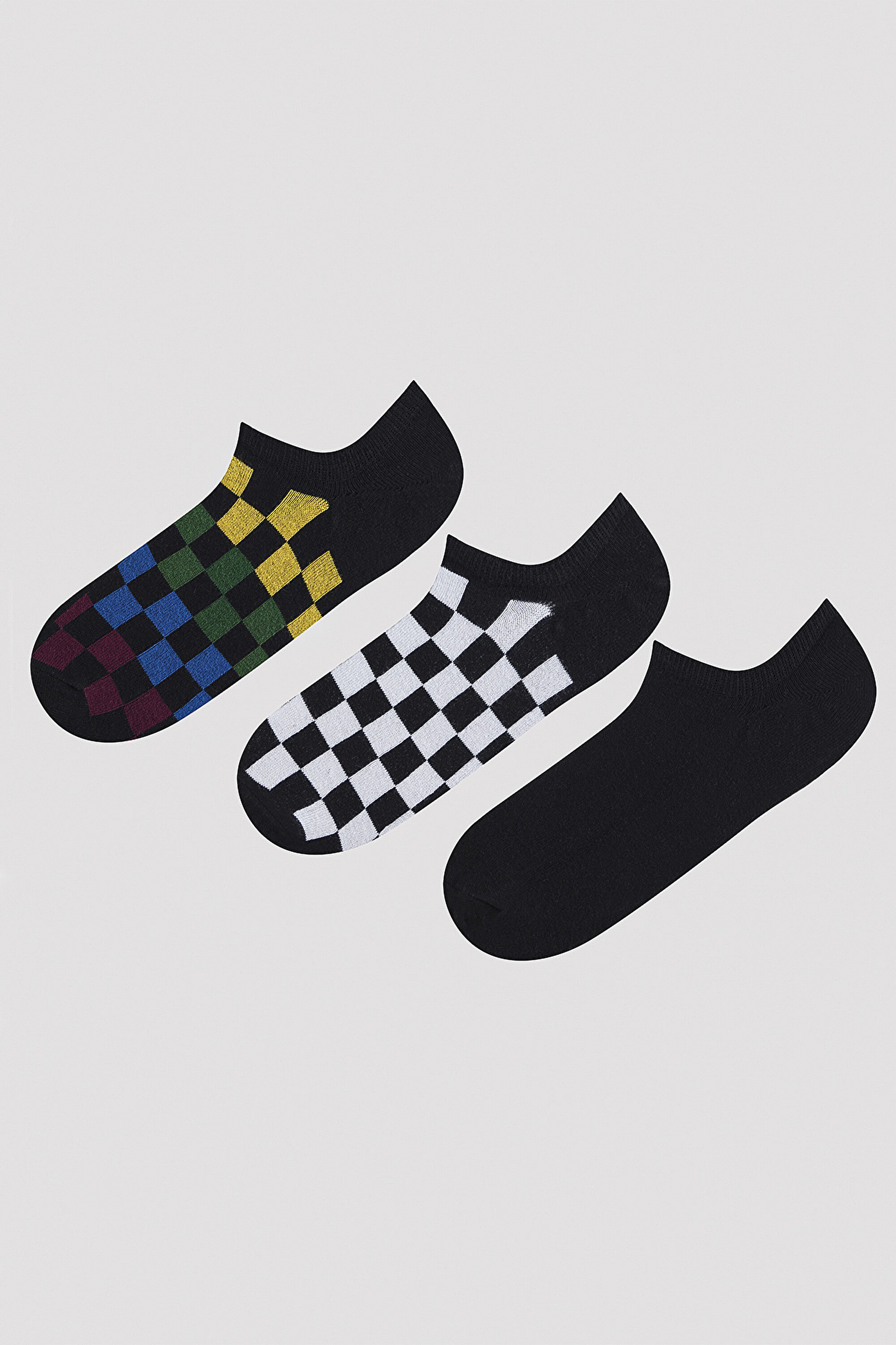 E.CHECKERED 3, 39-42, 146 SIYAH SAX MAVI