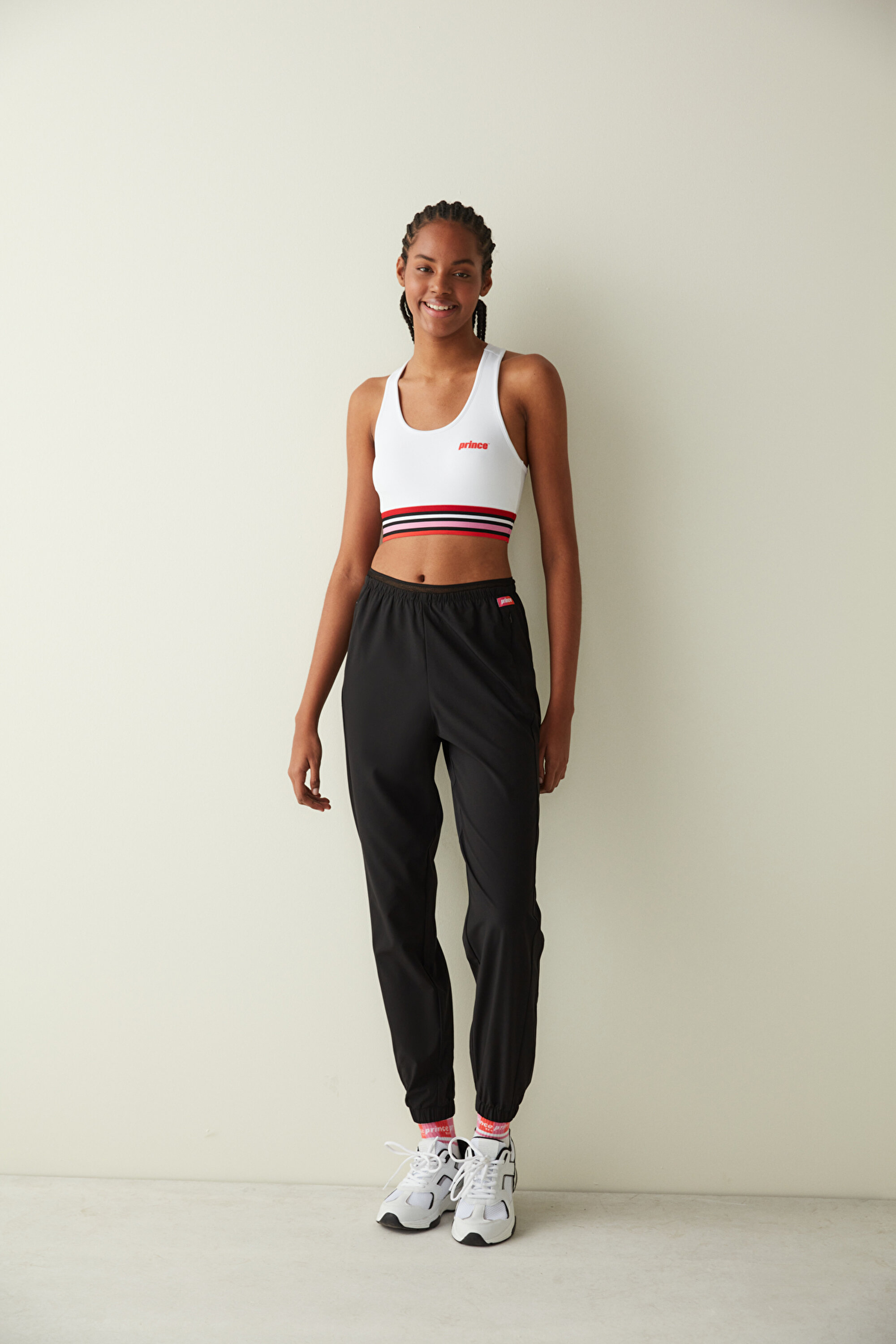 COLORFUL STRIPED BRA, L, WT3 OPTIK BEYAZ