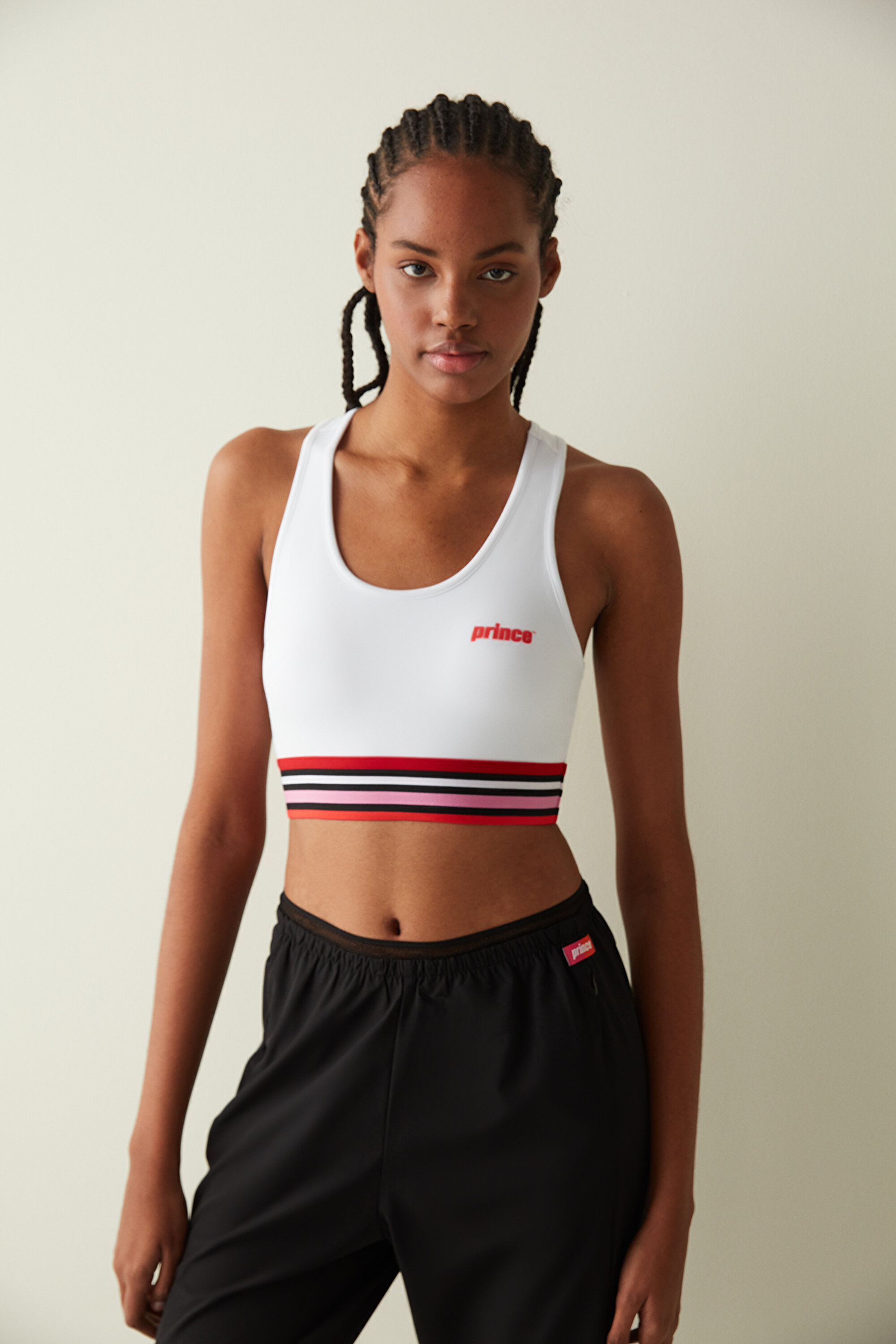 COLORFUL STRIPED BRA, L, WT3 OPTIK BEYAZ