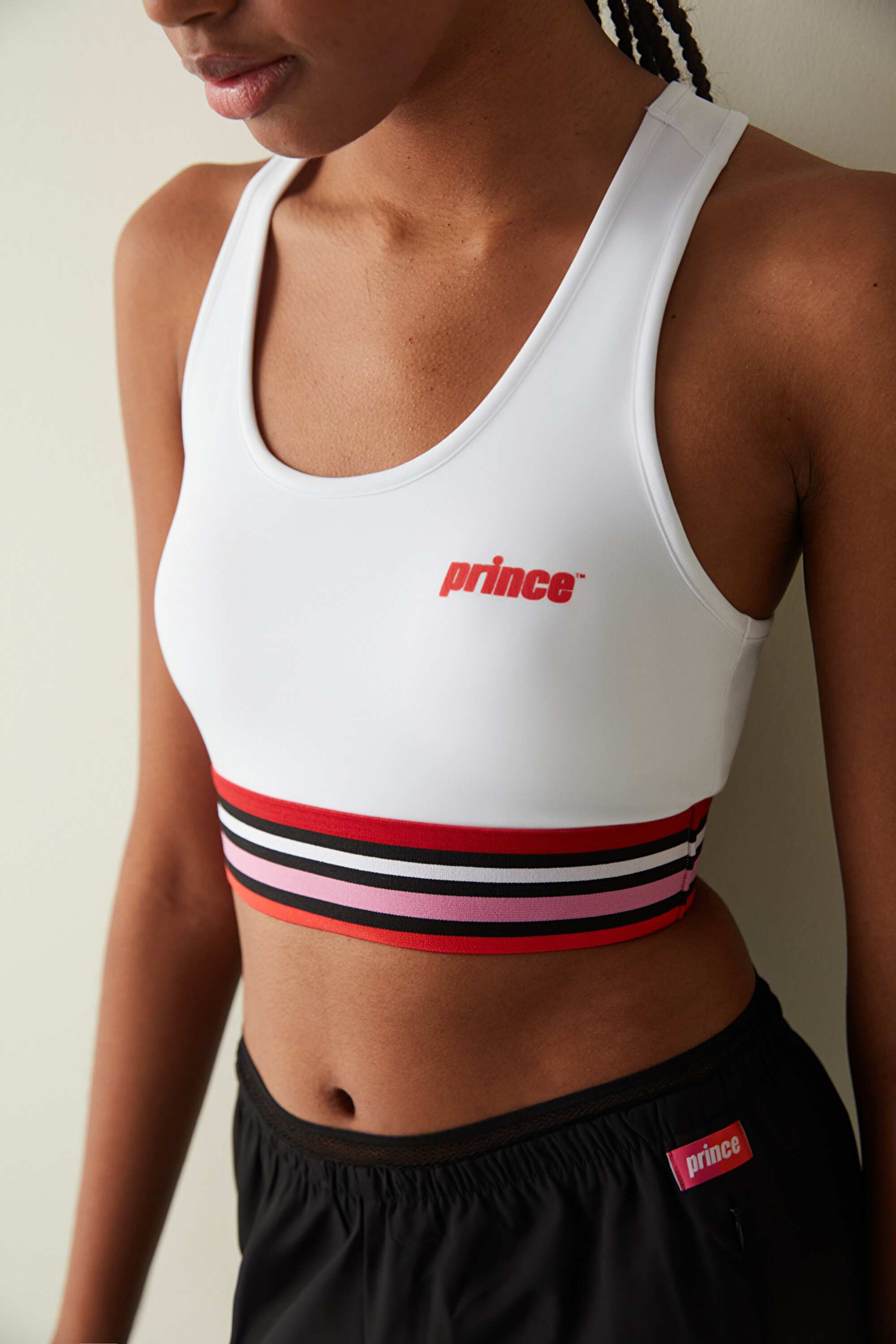 COLORFUL STRIPED BRA, L, WT3 OPTIK BEYAZ