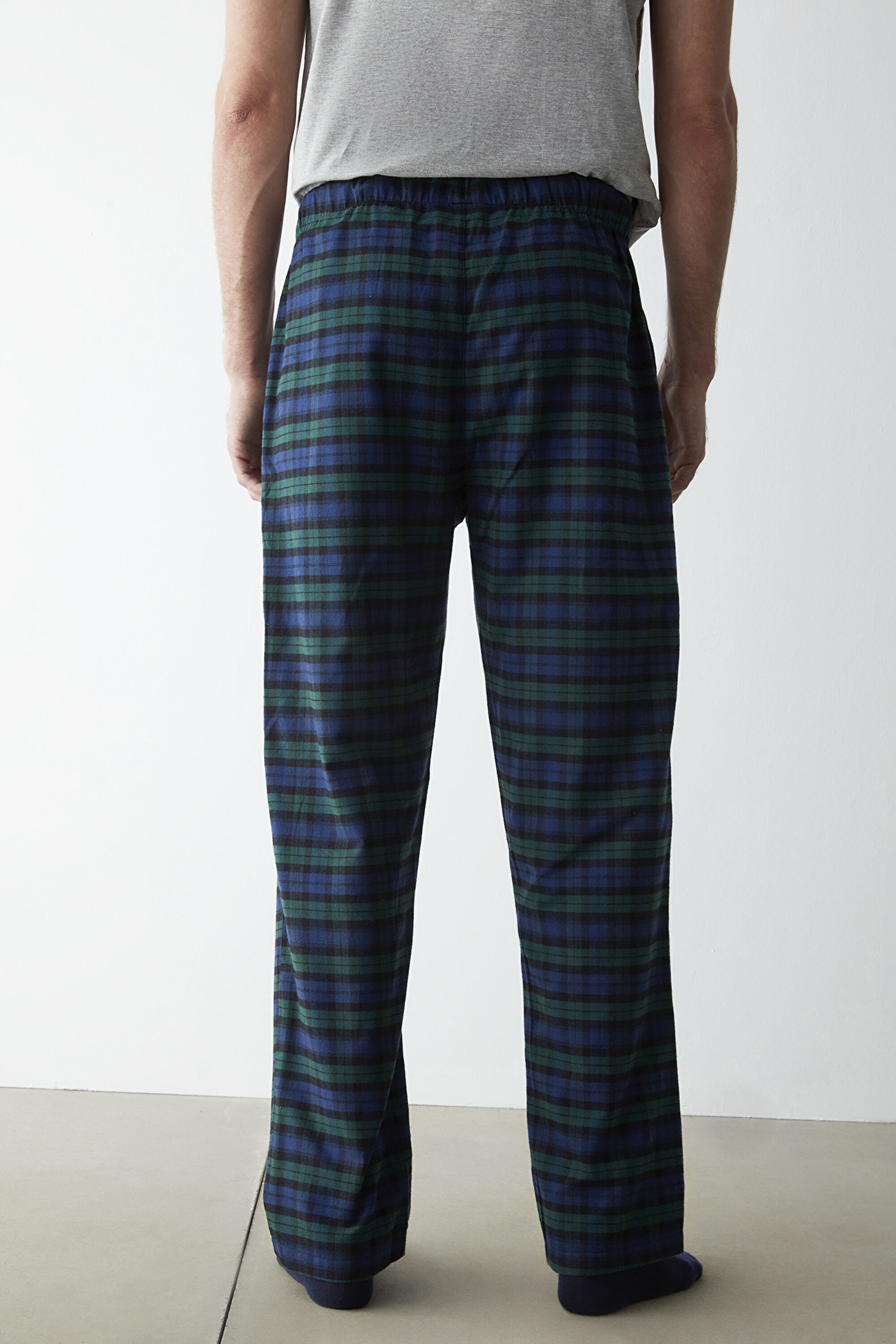 GIFT NG PLAID PANTOLON, L, BK3 SIYAH