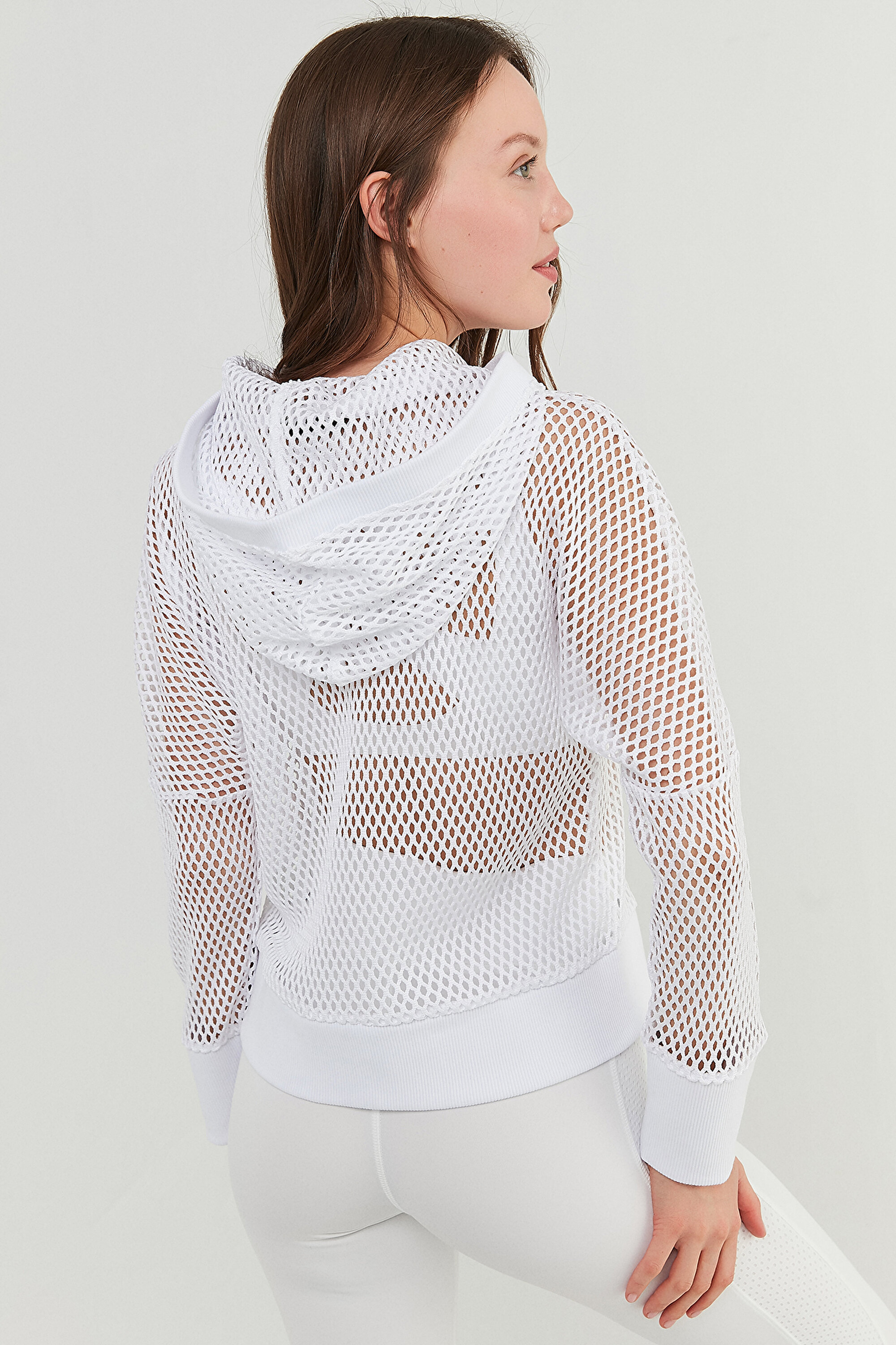 FISHNET SWEATSHIRT, L, B32 BEYAZ3