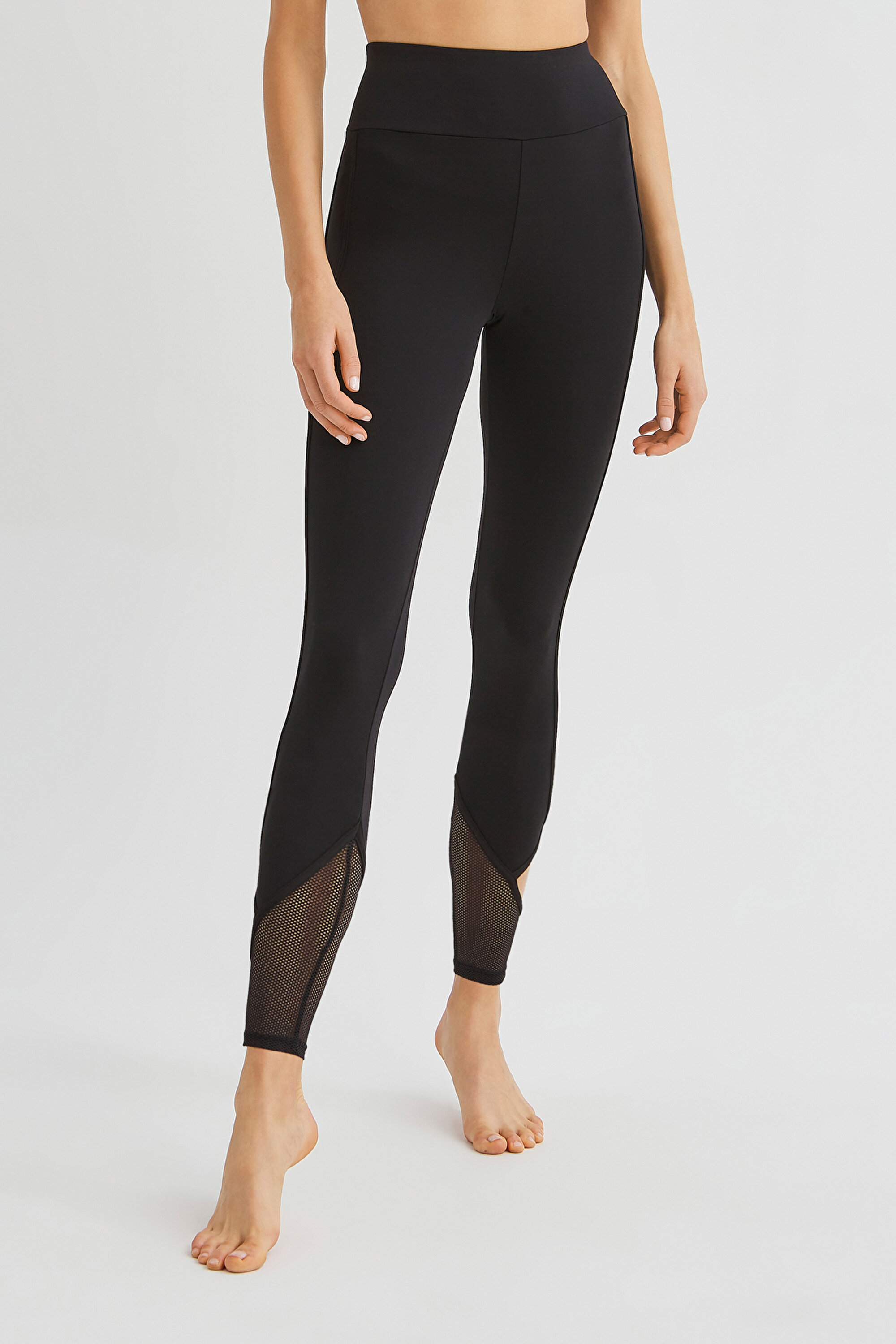 FISHNET DETAILED LEGGING, L, SH1 SIYAH