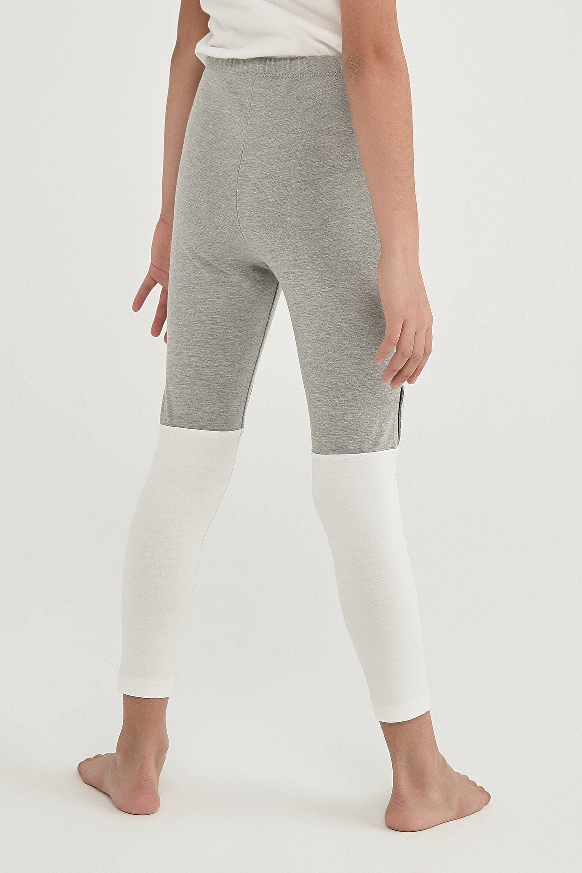 GIRLS RABBIT LEGGIN, 3-4, GE8 GRİ MELANJ