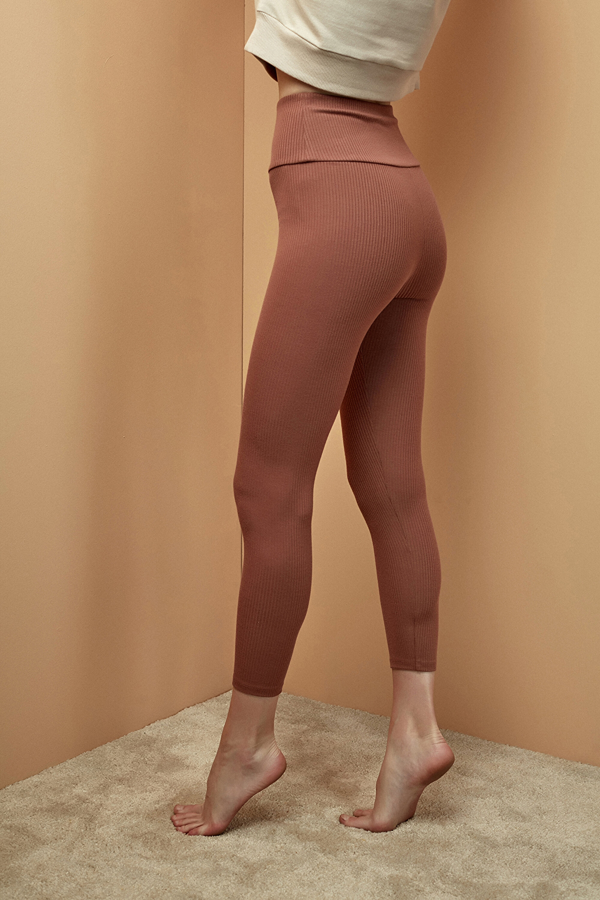RELAX RIBBED LEGGING, 3XL, BN27 KARAMEL