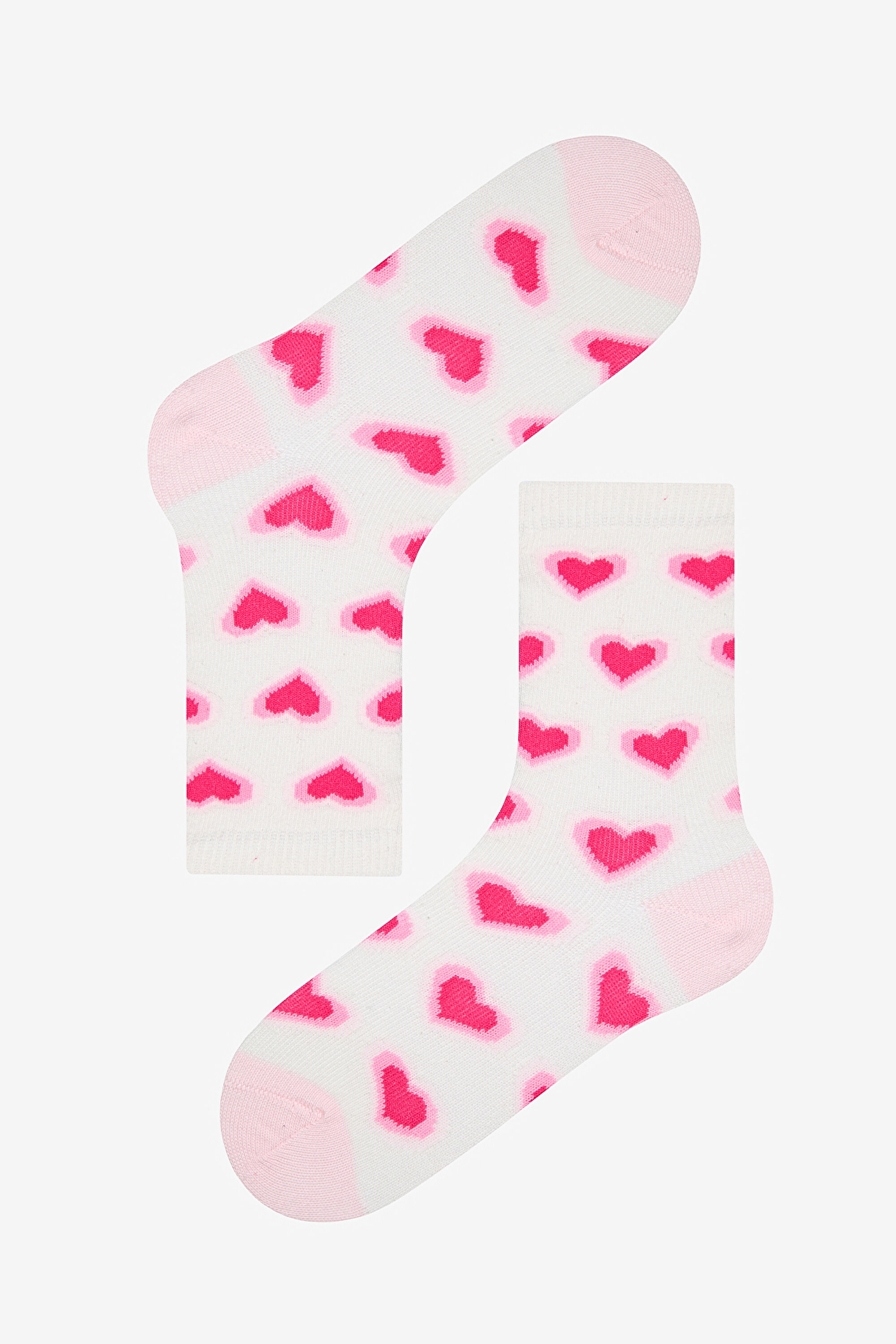 G.PINK HEART 4 PACK SKT, 23-26, MIX MIX
