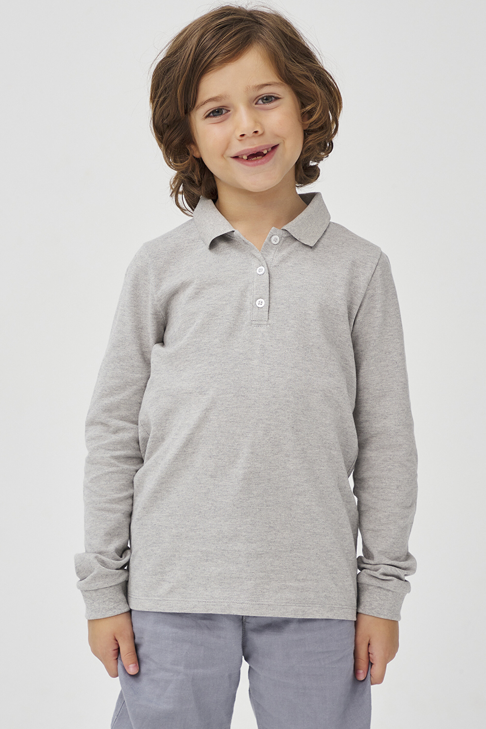 UNISEX POLO NECK, 11-12, GE8 GRİ MELANJ