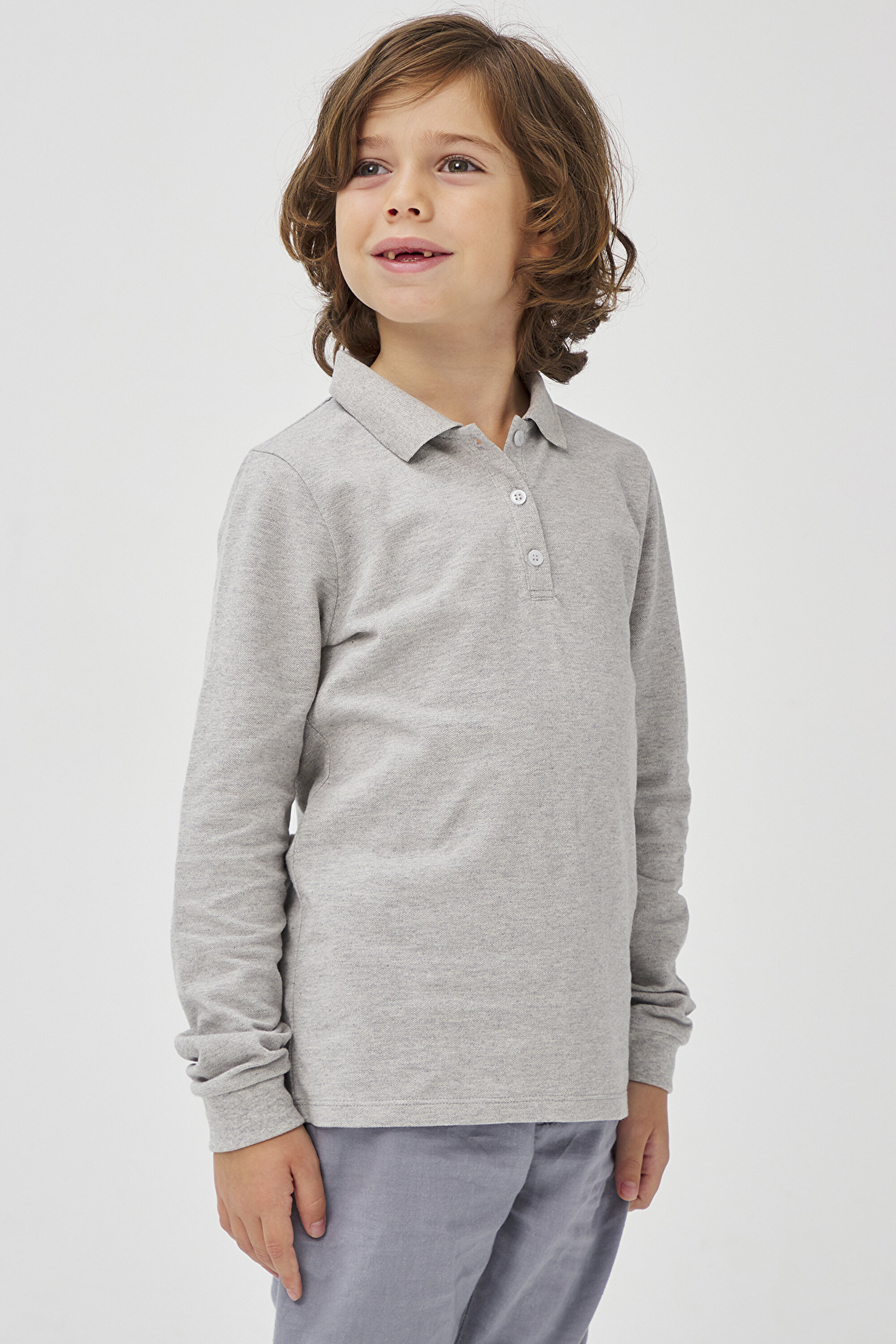 UNISEX POLO NECK, 11-12, GE8 GRİ MELANJ