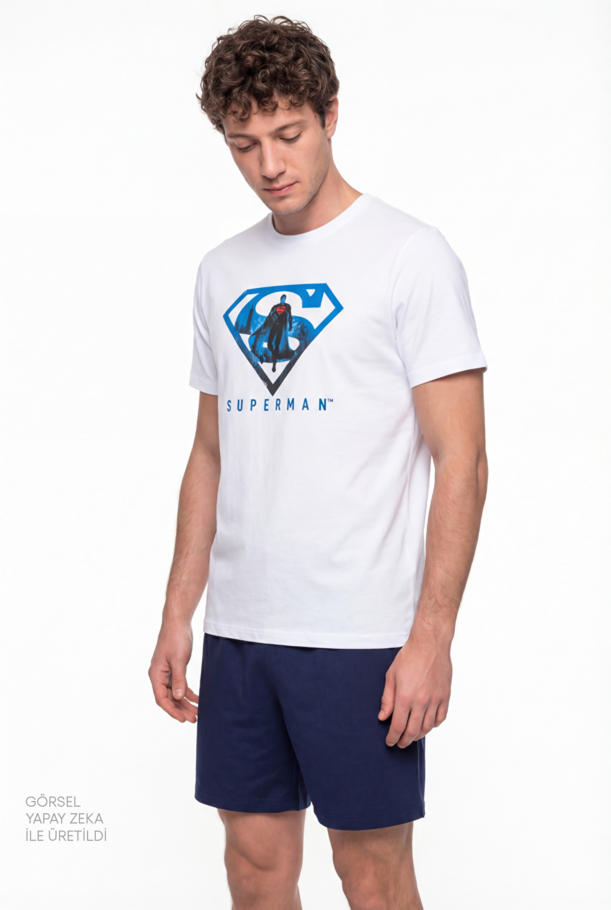 Erkek Superman Kısa Kollu Pijama Takımı PHG5JIR426IY-MIX - Çok