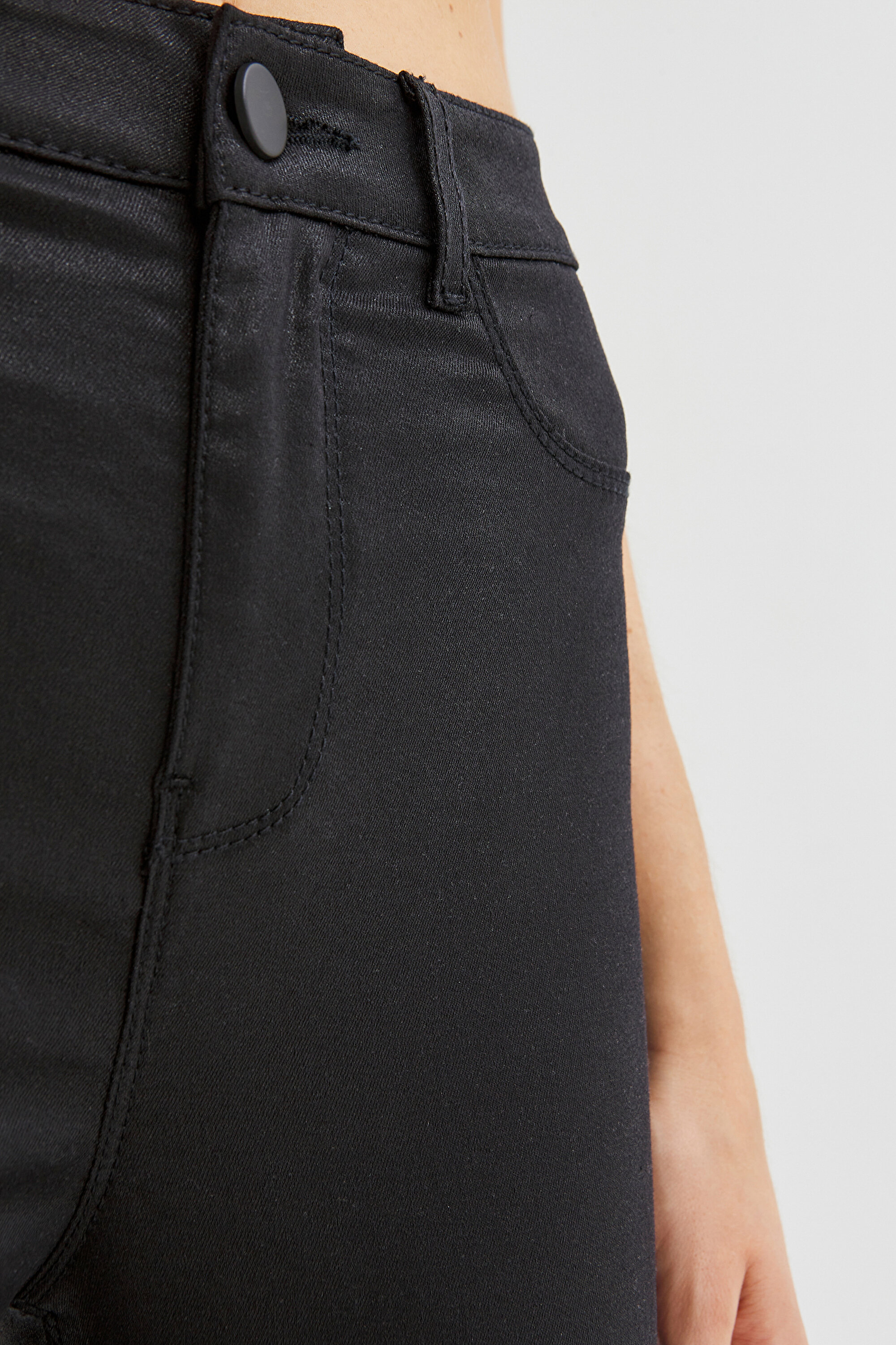 COATED JEGGING, L, SH1 SIYAH