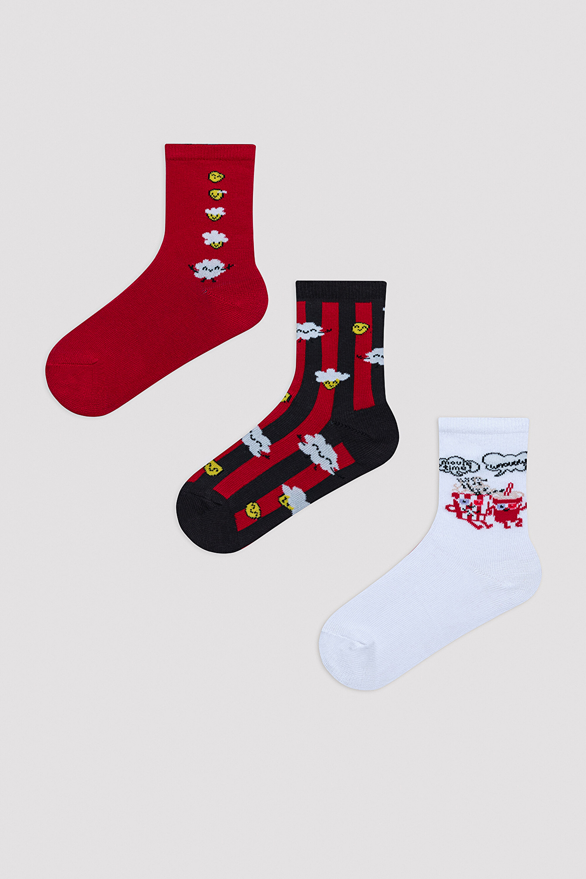 B.POPCORN 3 PACK SKT, 23-26, MIX MIX