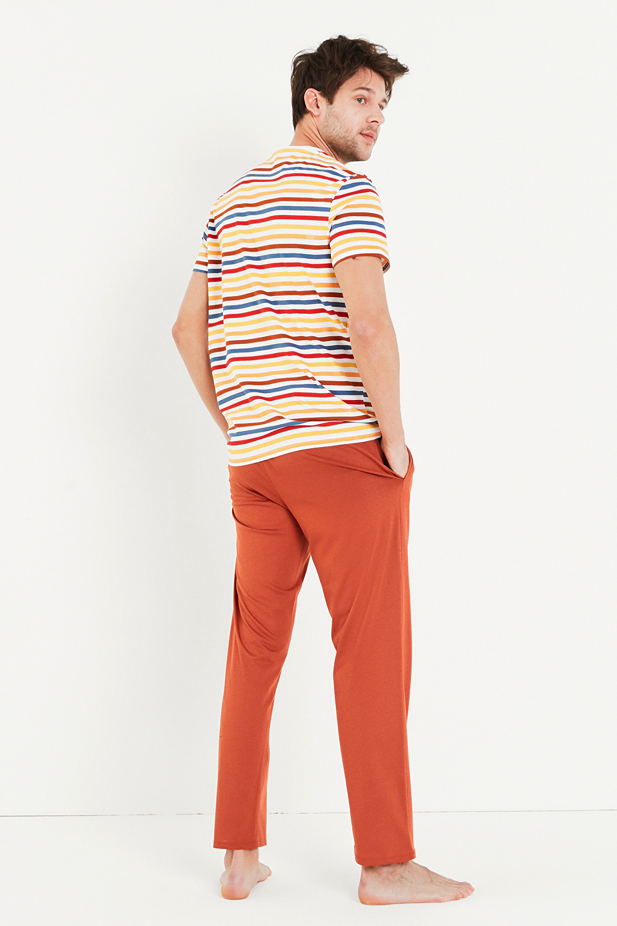 COLORFUL STRIPE SS PANTOLON, L, MIX MIX