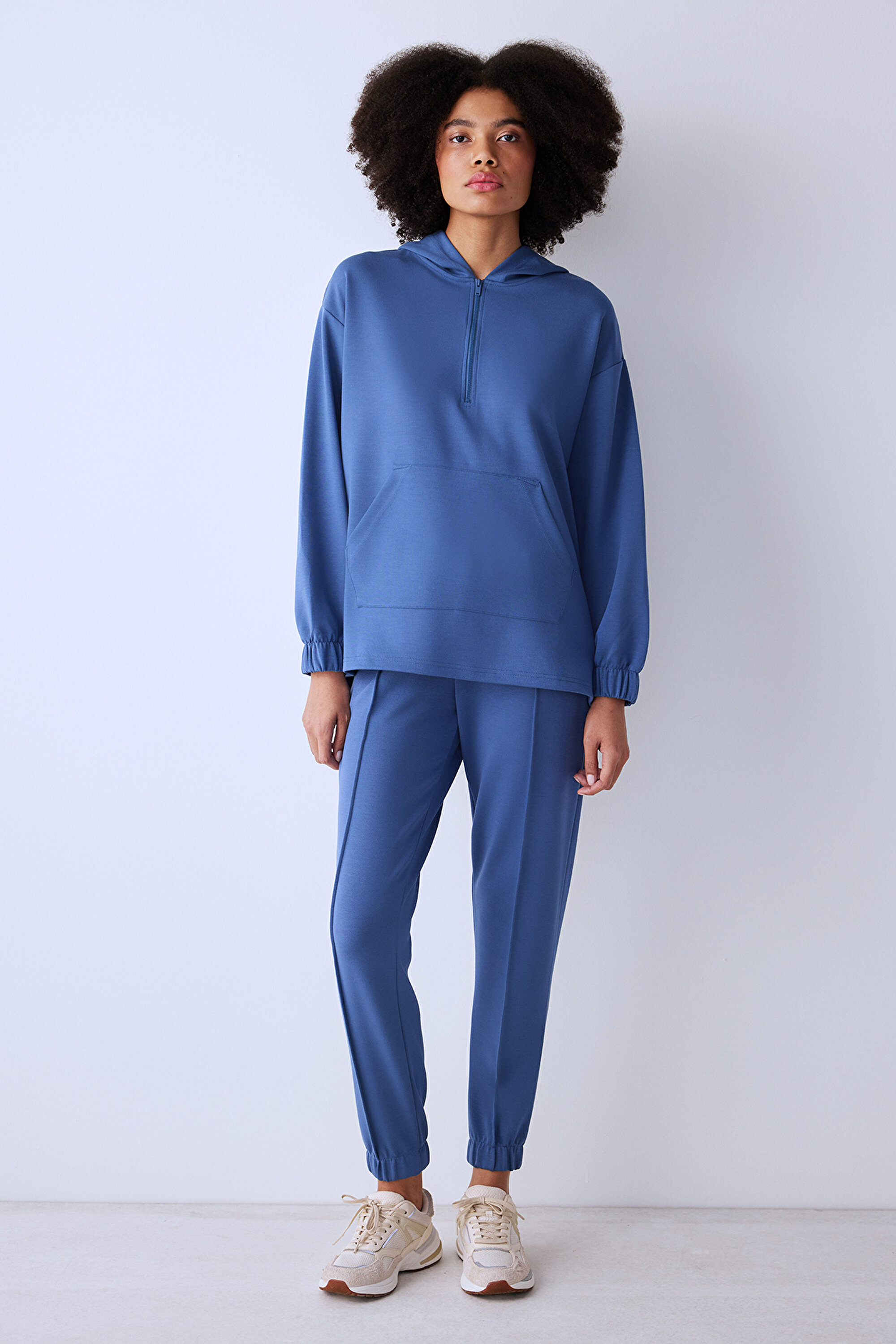 よっしー Koyu Mavi Yüksek Bel Silky Touch Eşofman Altı PHMW0P7Z24SK-BL61