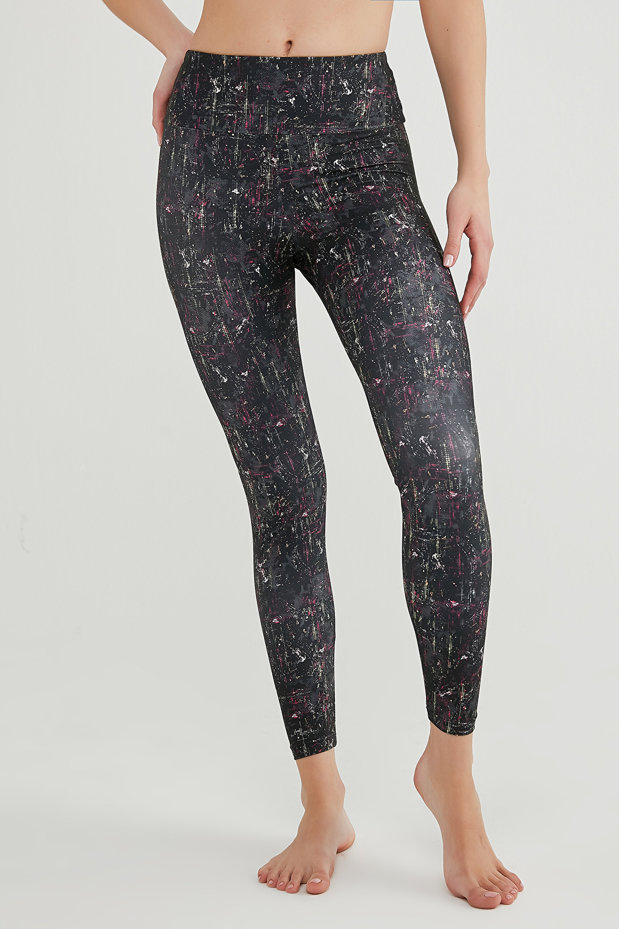 RHYTHMIC PRINTED LEGGING, L, SH1 SIYAH