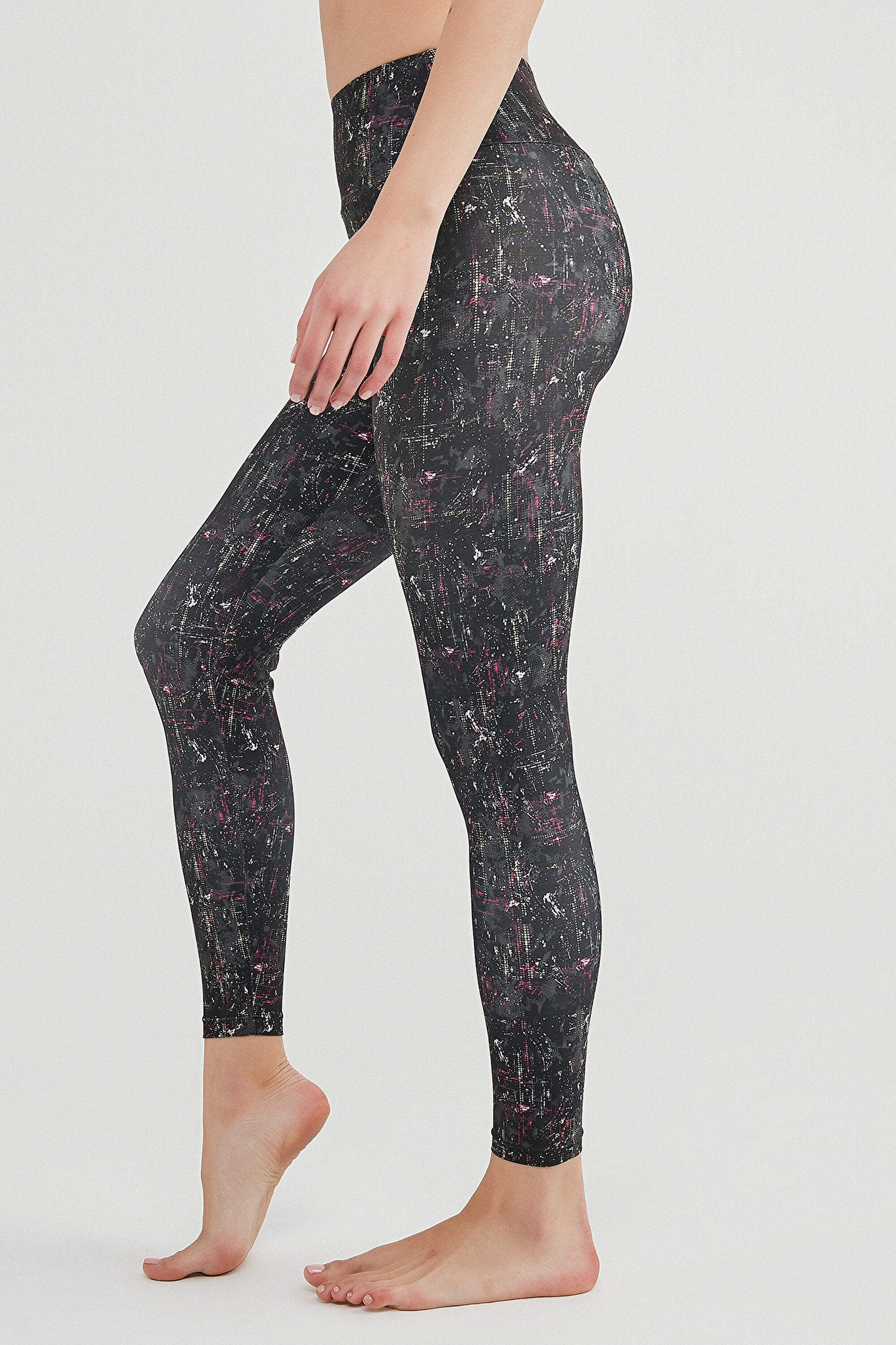 RHYTHMIC PRINTED LEGGING, L, SH1 SIYAH