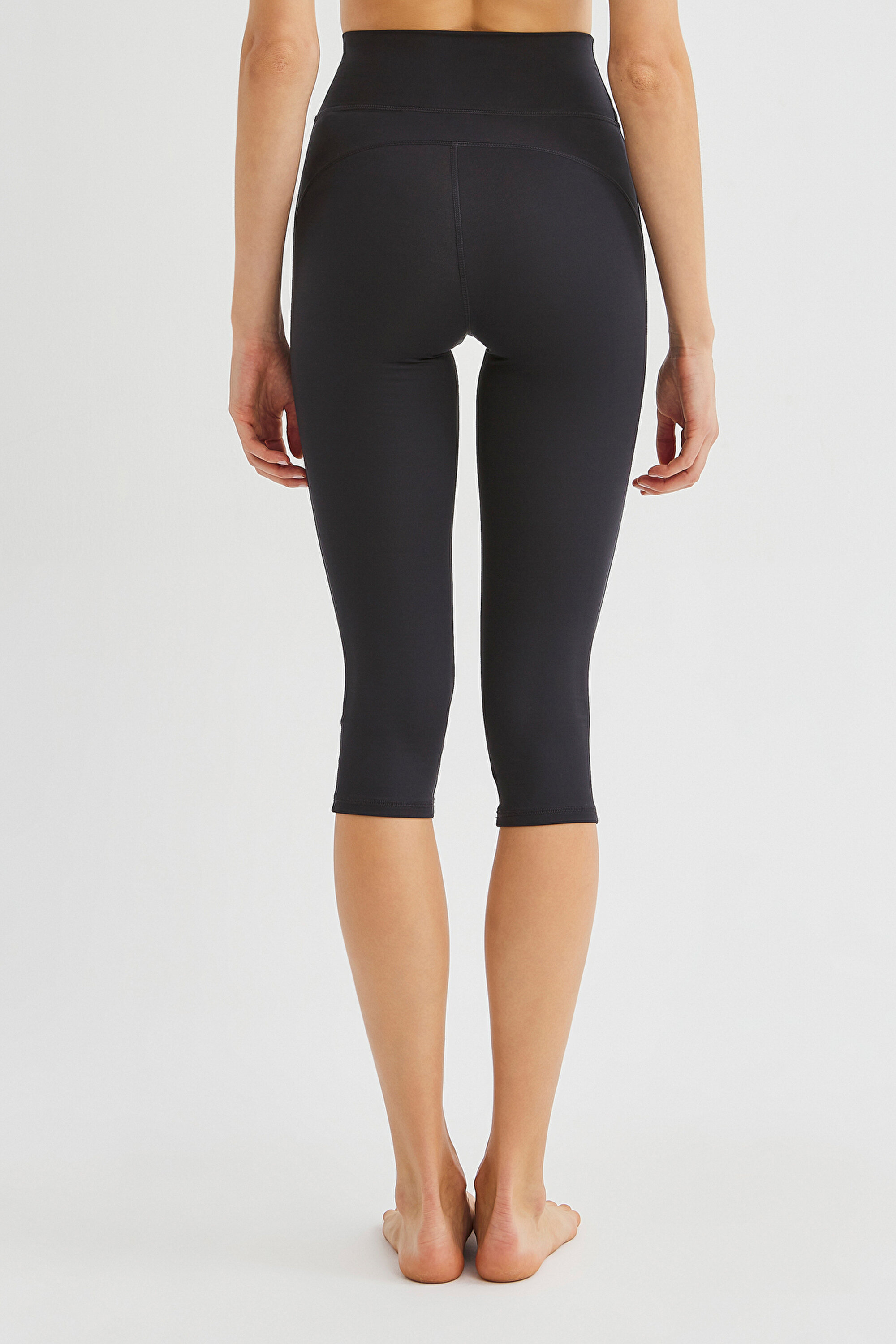 HIGH RISE STRETCHY CAPRI L, L, SH1 SIYAH