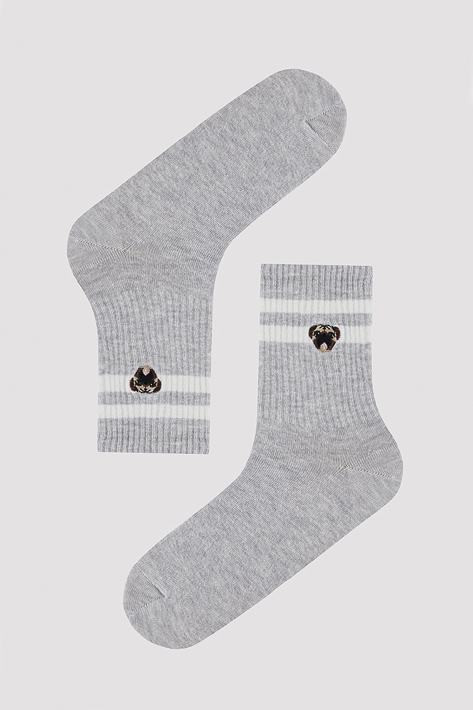 E.DOG 2LI SOKET, 39-42, GBY GRI BEYAZ