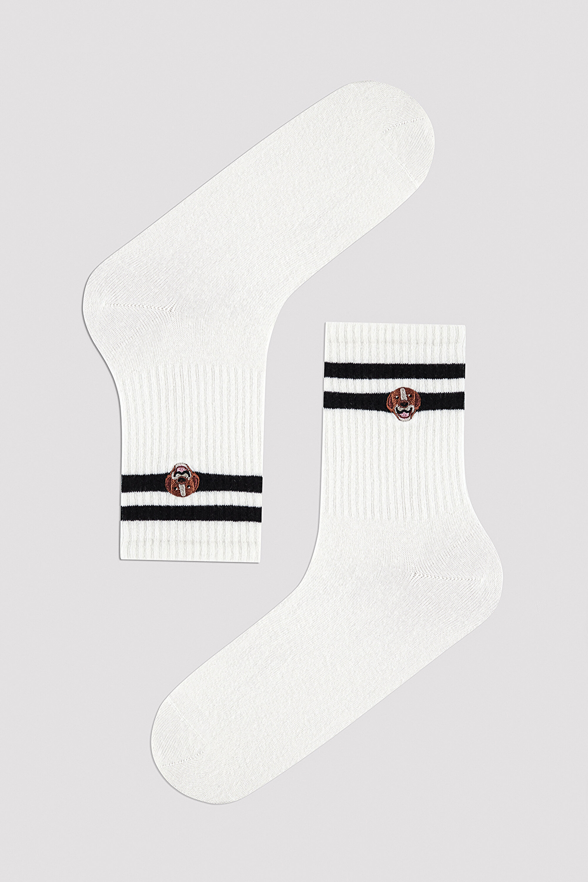 E.DOG 2LI SOKET, 39-42, GBY GRI BEYAZ