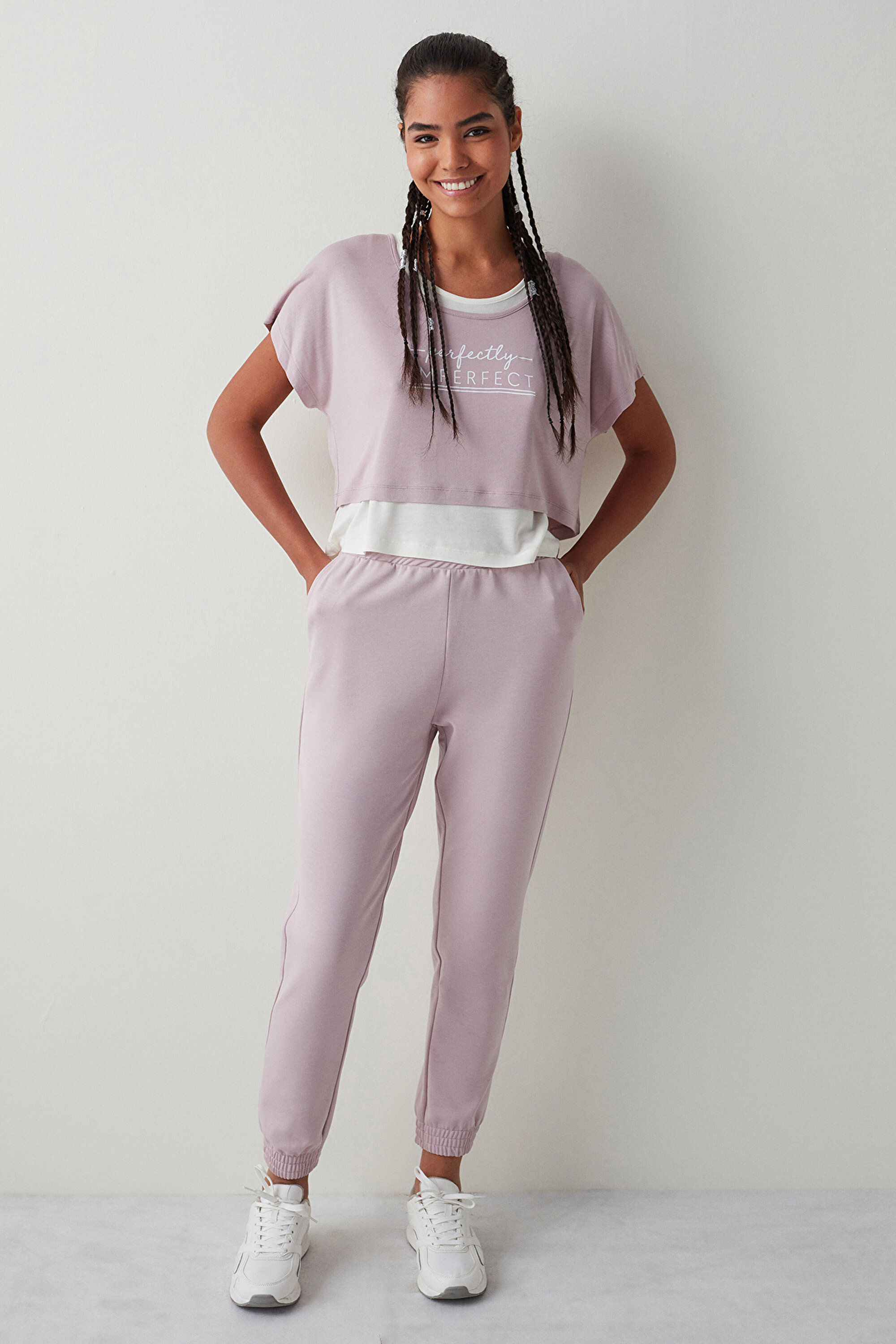 Lila Cupro Jogger Pantolon PHQRPZO722IY-LA61 - LILA - Penti