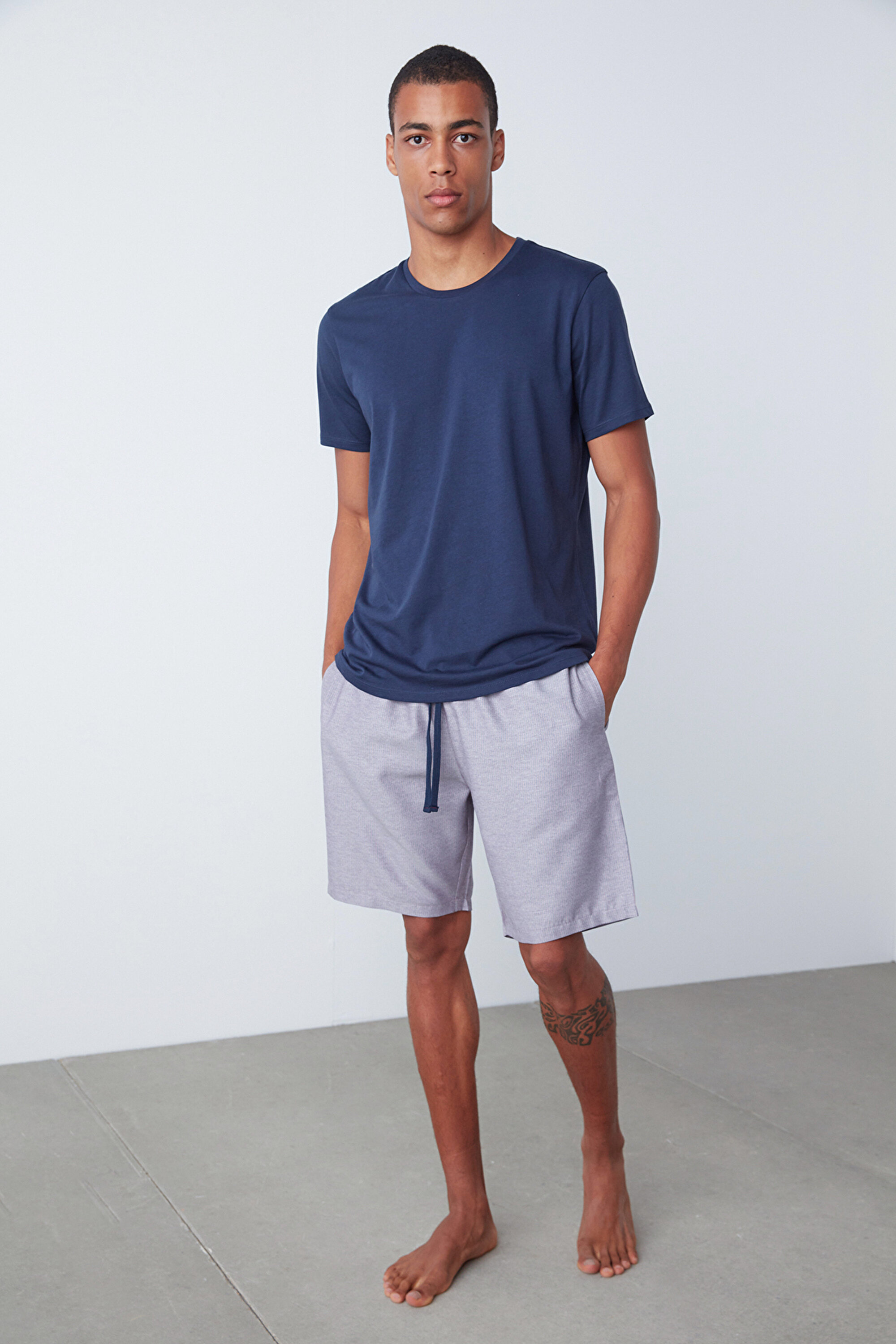 NAVY STRIPES SS SORT SET, L, MIX MIX