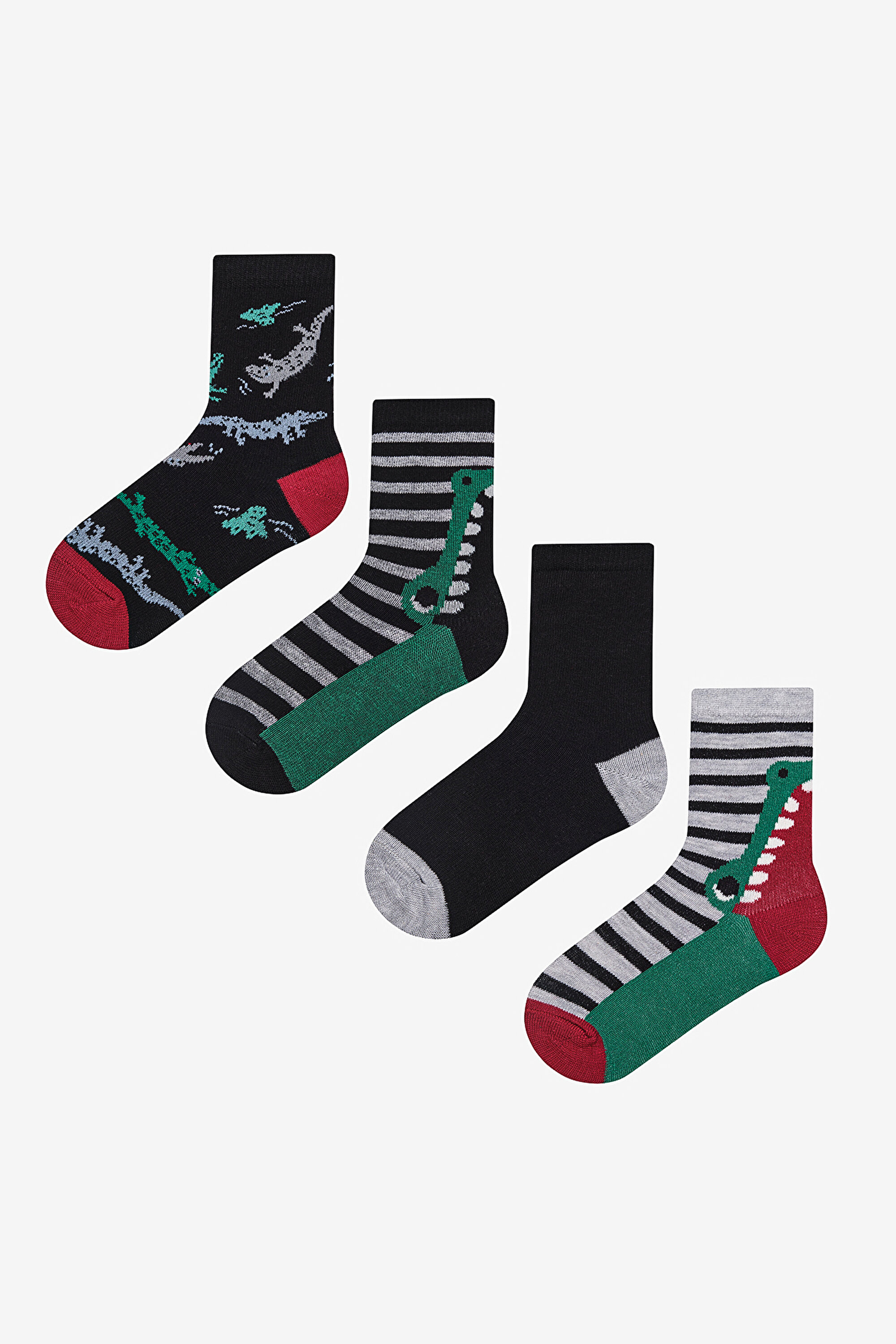 B.CROCODILE 4 PACK SKT, 23-26, MIX MIX