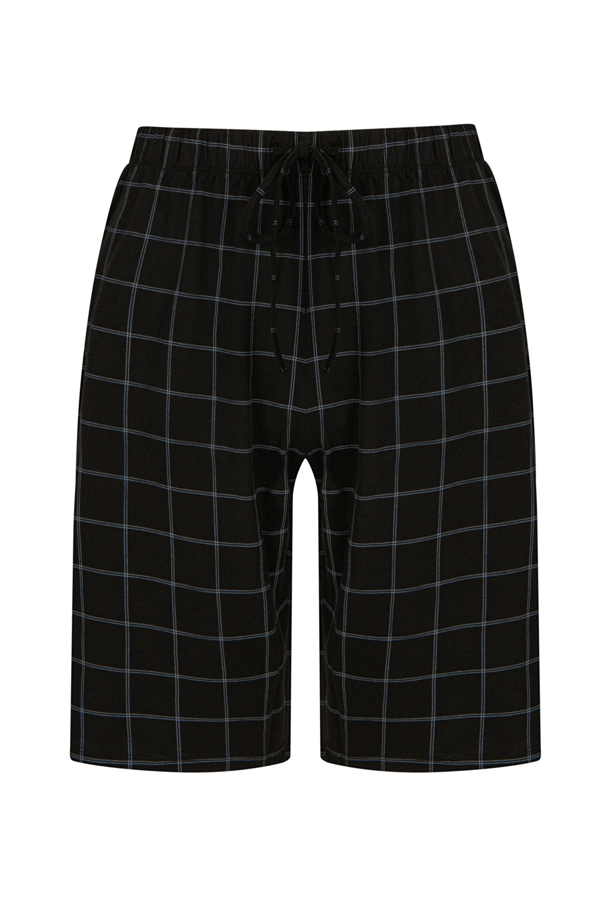 DARK CHECKED SS SORT SET, L, BK3 SIYAH