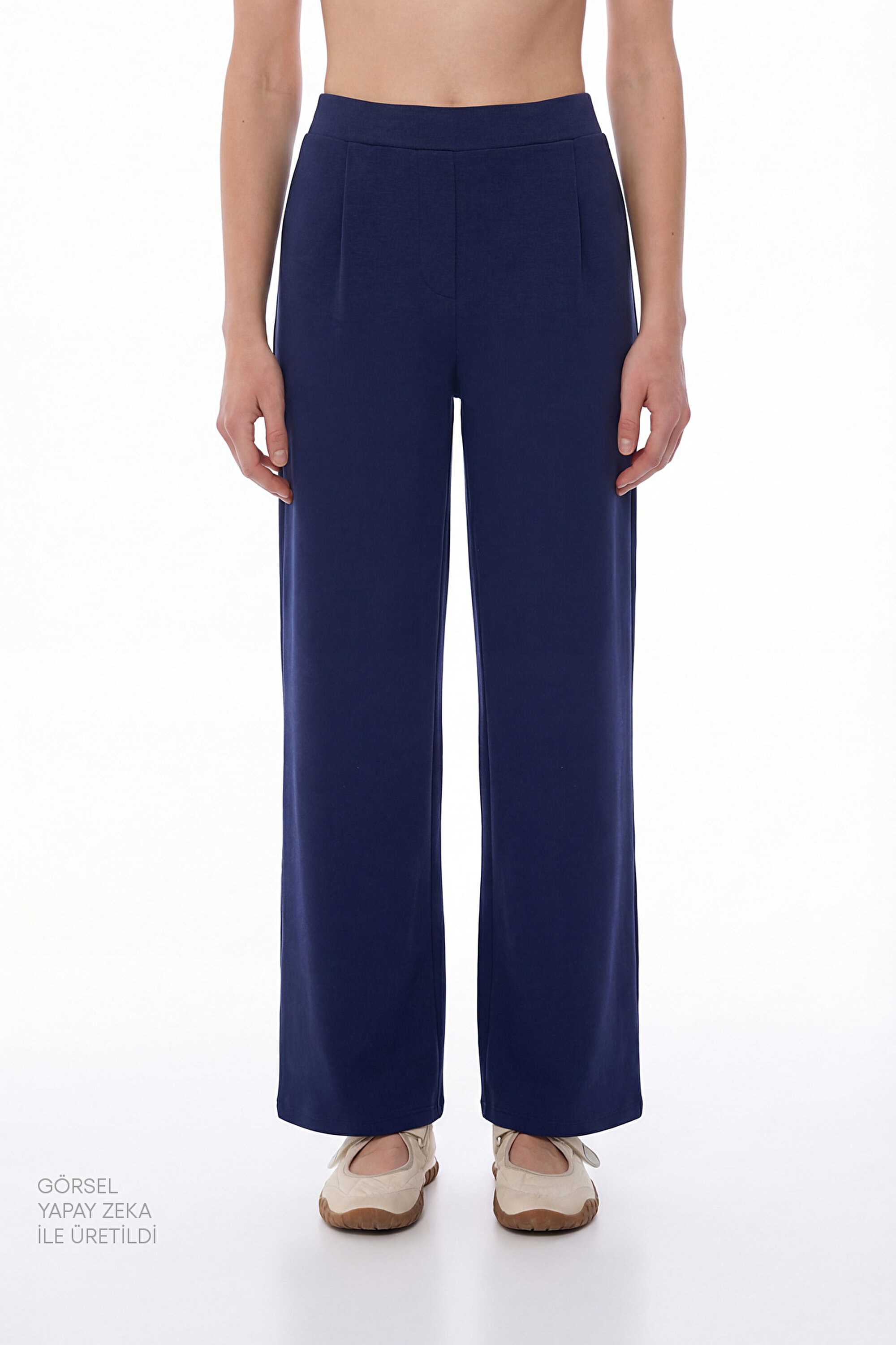 Navy Chic Pleated Pants PHULL6AE26IY-NKL - LACIVERT - Penti