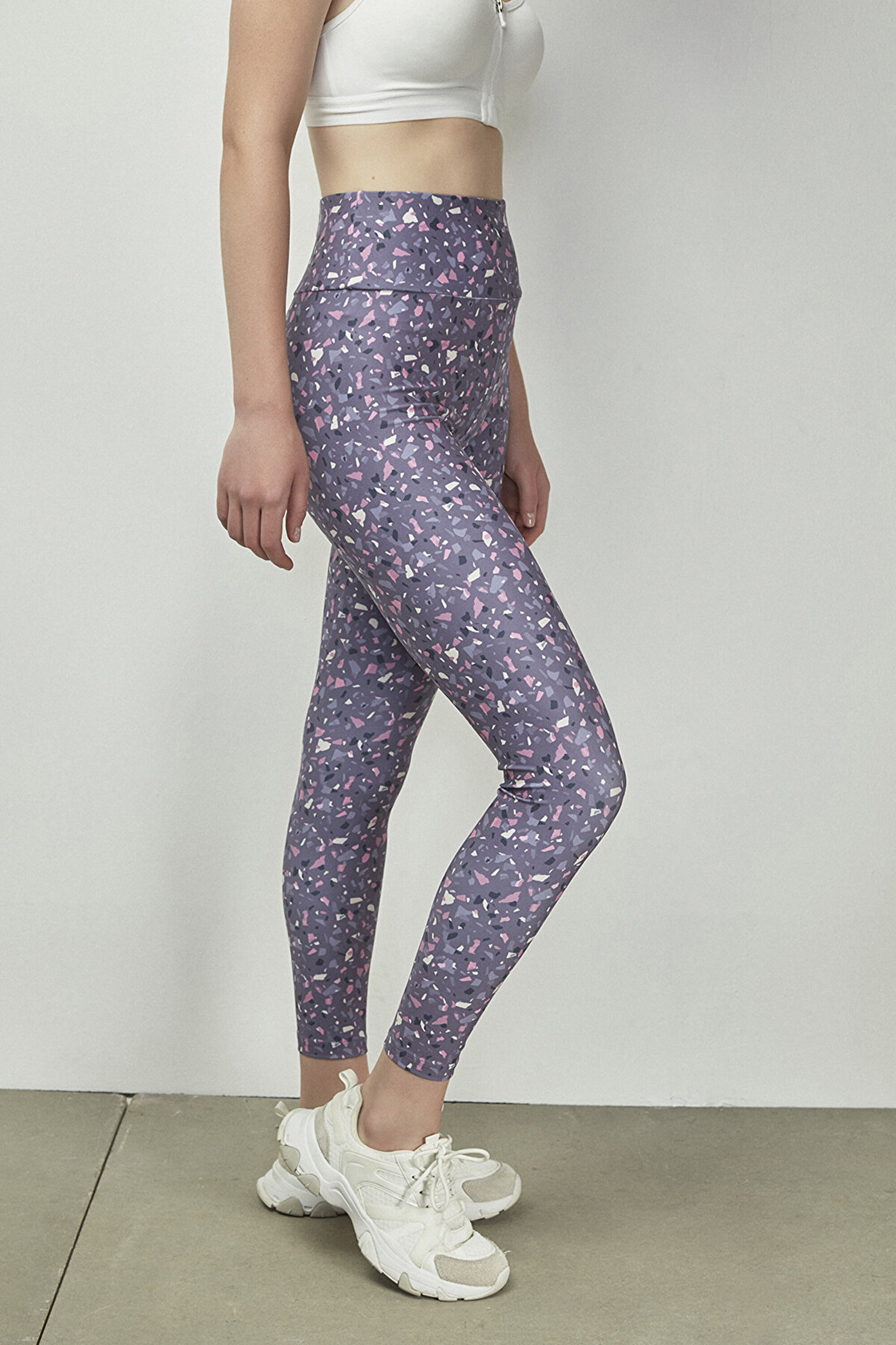 MARBLE PRINTED LEGGING, L, MIX MIX