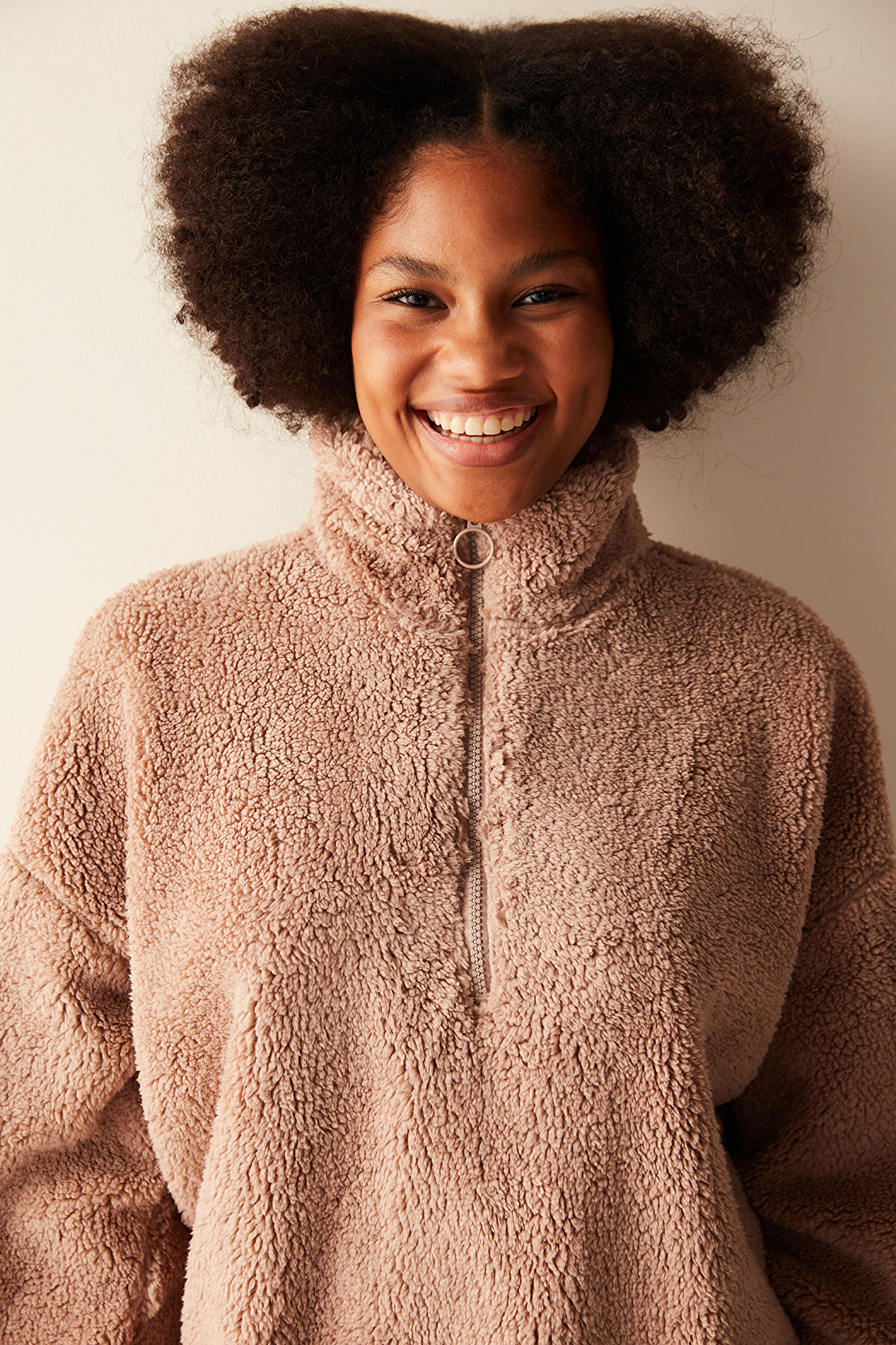 andwang Fluffy fleece set ベージュ ソックス付 Karaca Home Flufy Çift Kişilik Soft Dream Comfort Set/Uyku Seti