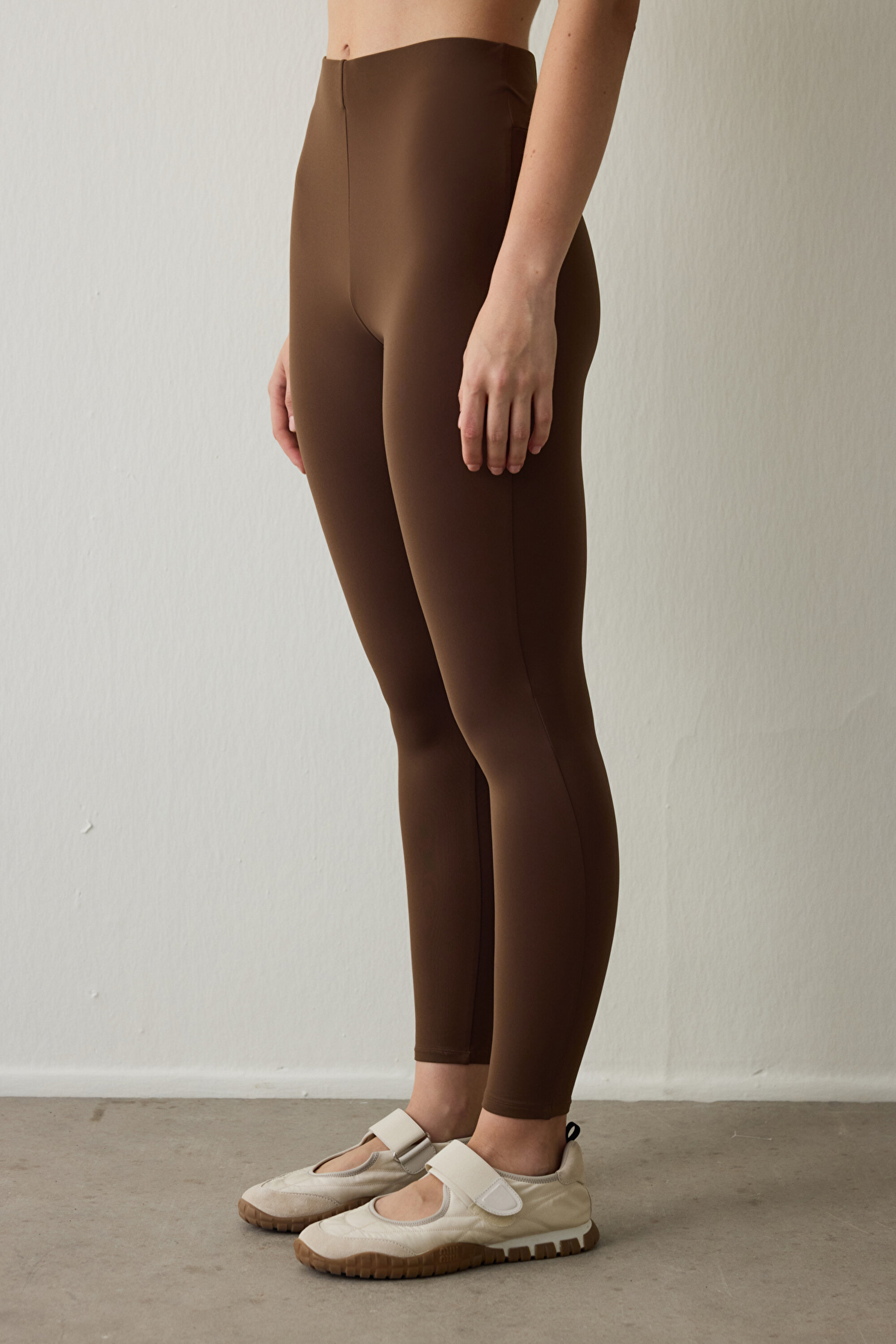 Brown Warm High Waist Leggings PHZ9742L25SK-BR9 - KAHVERENGİ - Penti