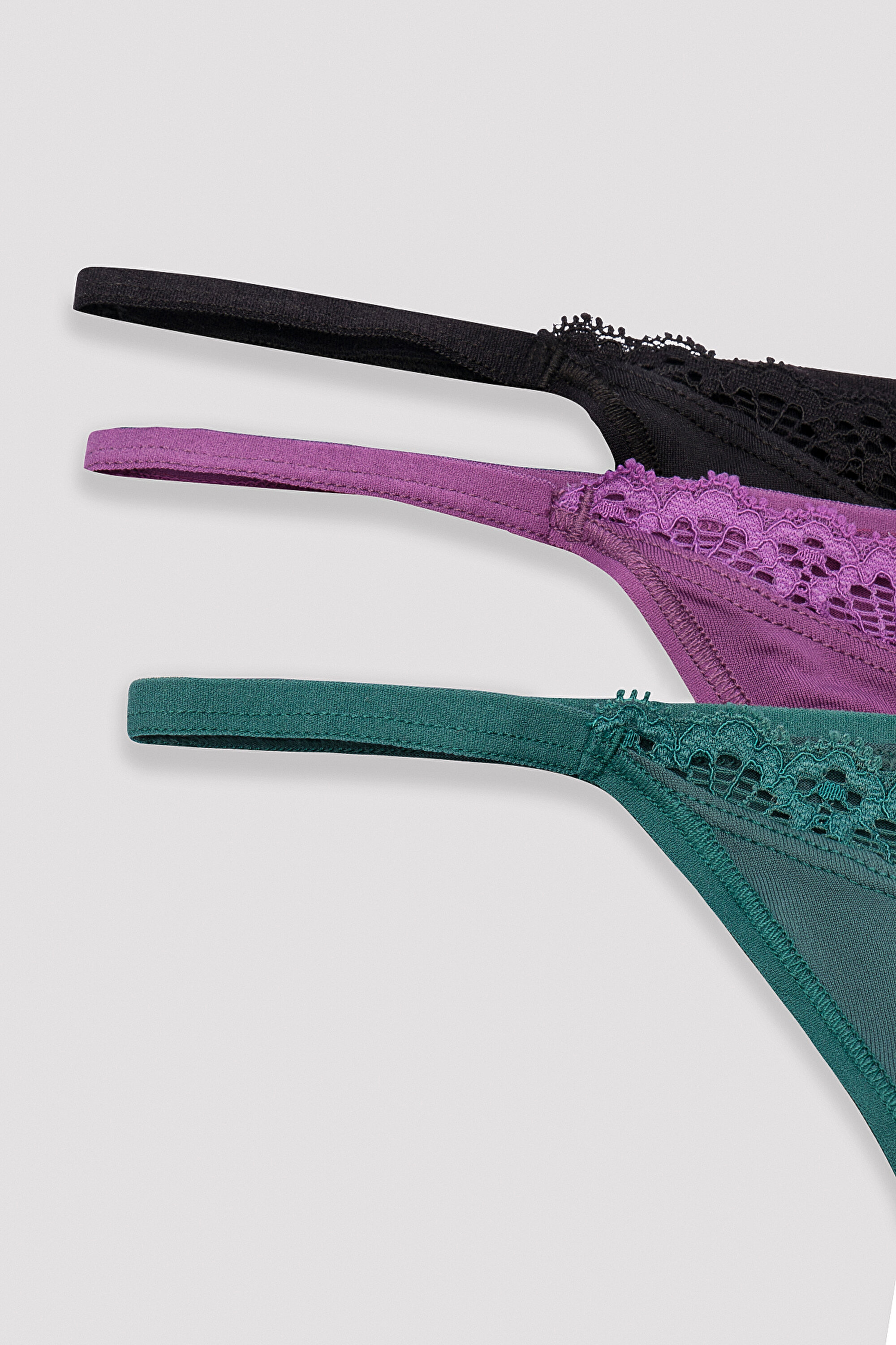 MICRO LACE TRIM 3LU STRING, L, MIX MIX