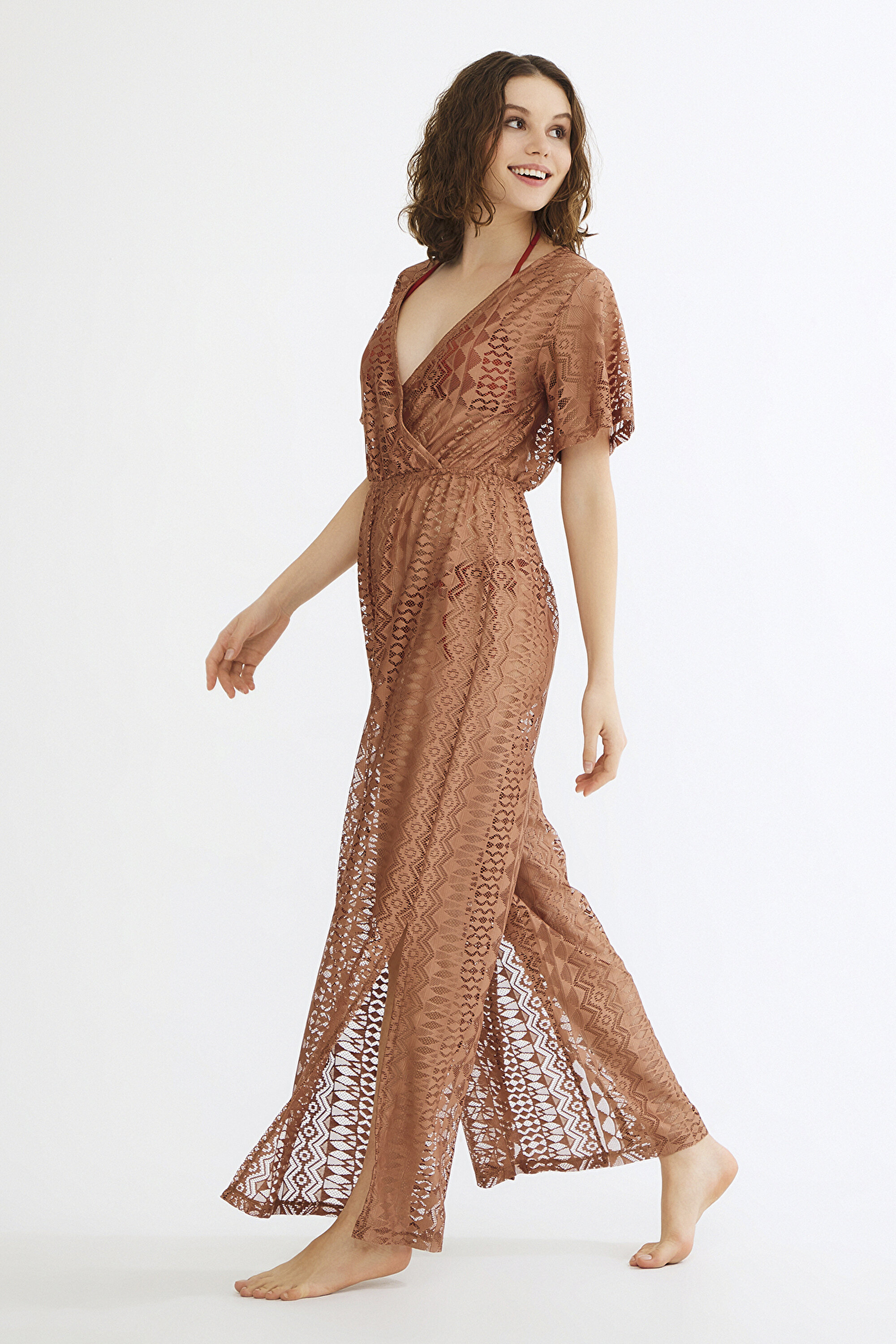 ETHNIC LACE TULUM, L, ORANJ