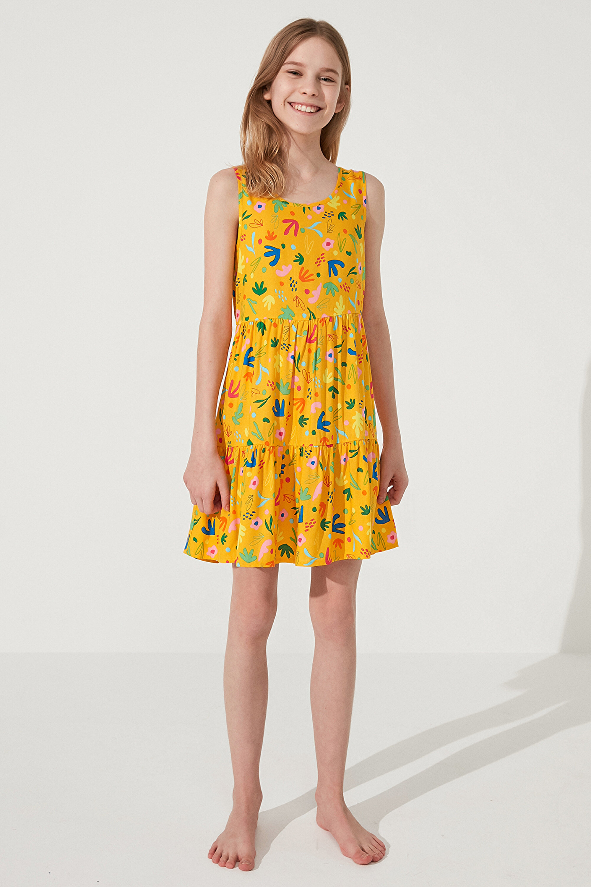 TEEN CUTE PRINTED ELBISE, 11-12, MIX MIX