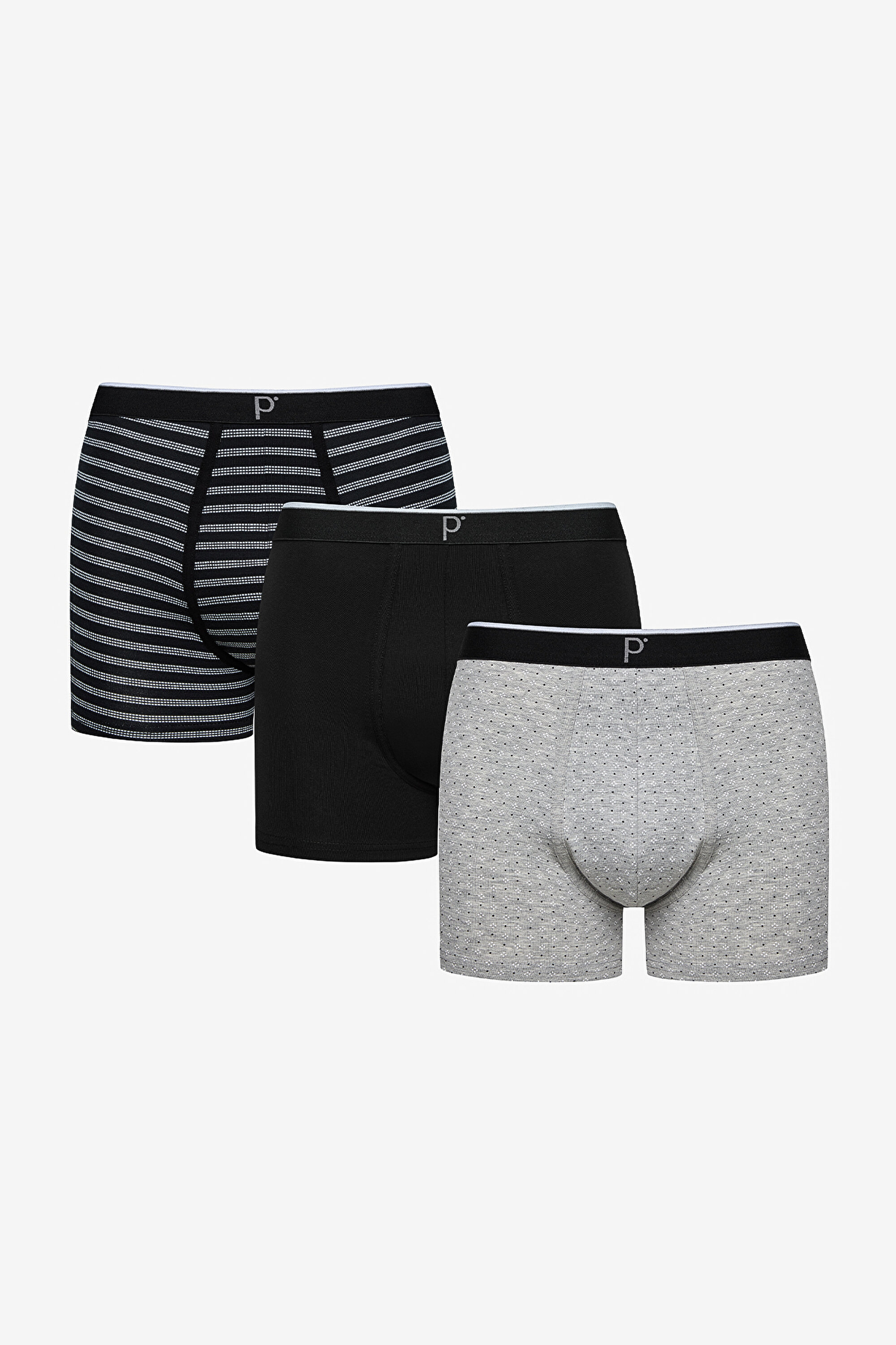 BLACK STRIPE 3LU BOXER, L, MIX MIX
