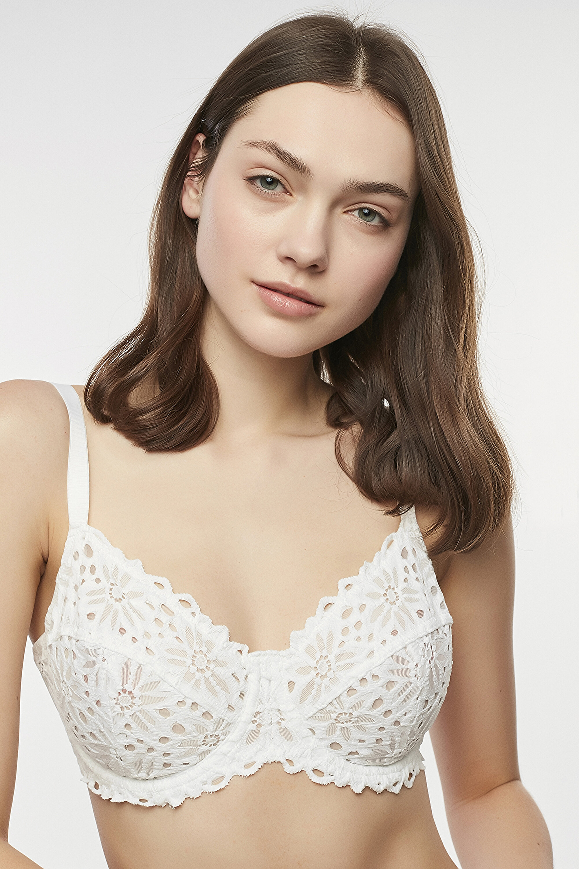 CURVY LACE SUTYEN, 75B, BEYAZ3
