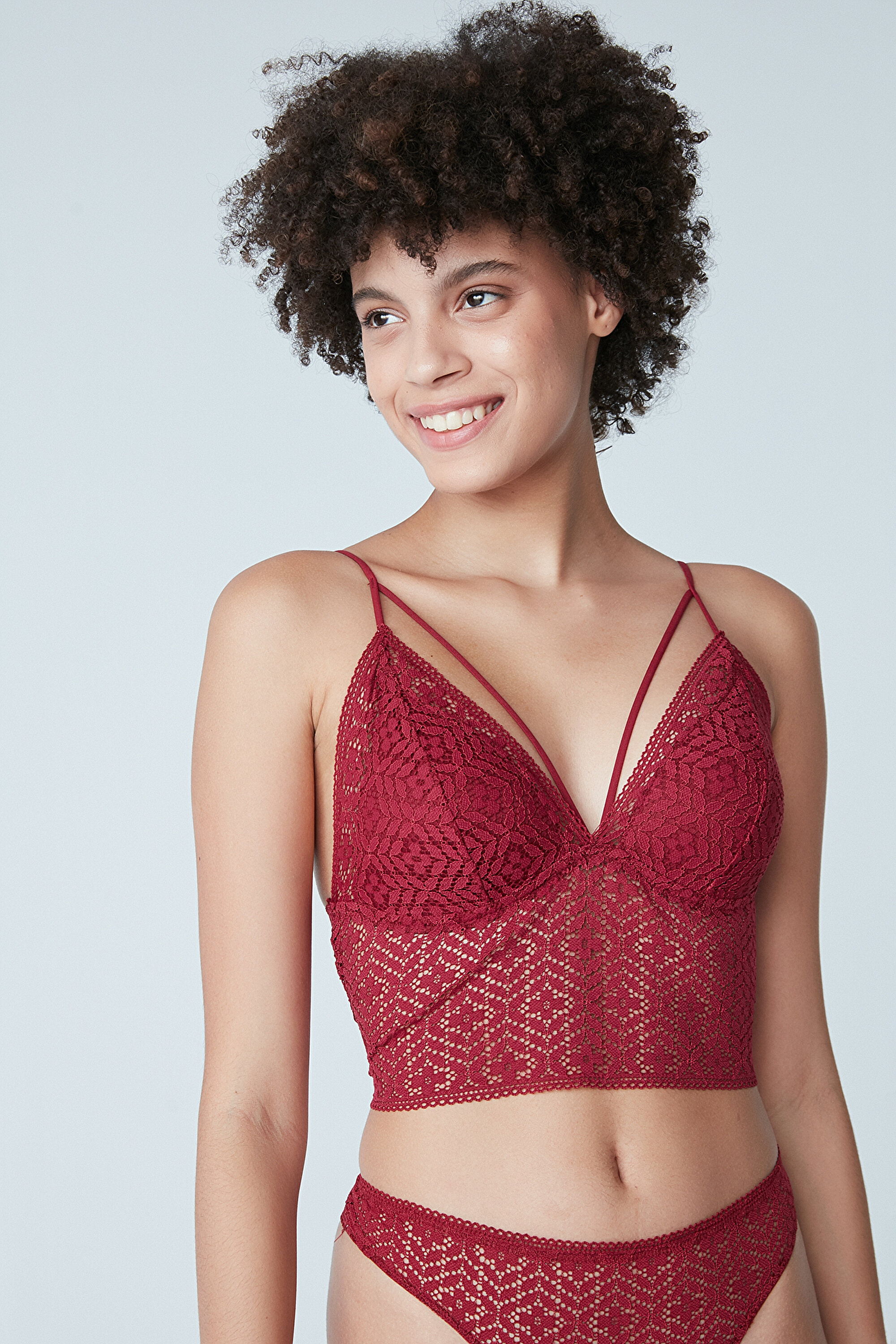 LUNA PERFECT COLORS BRALET, L, BX9 BORDO