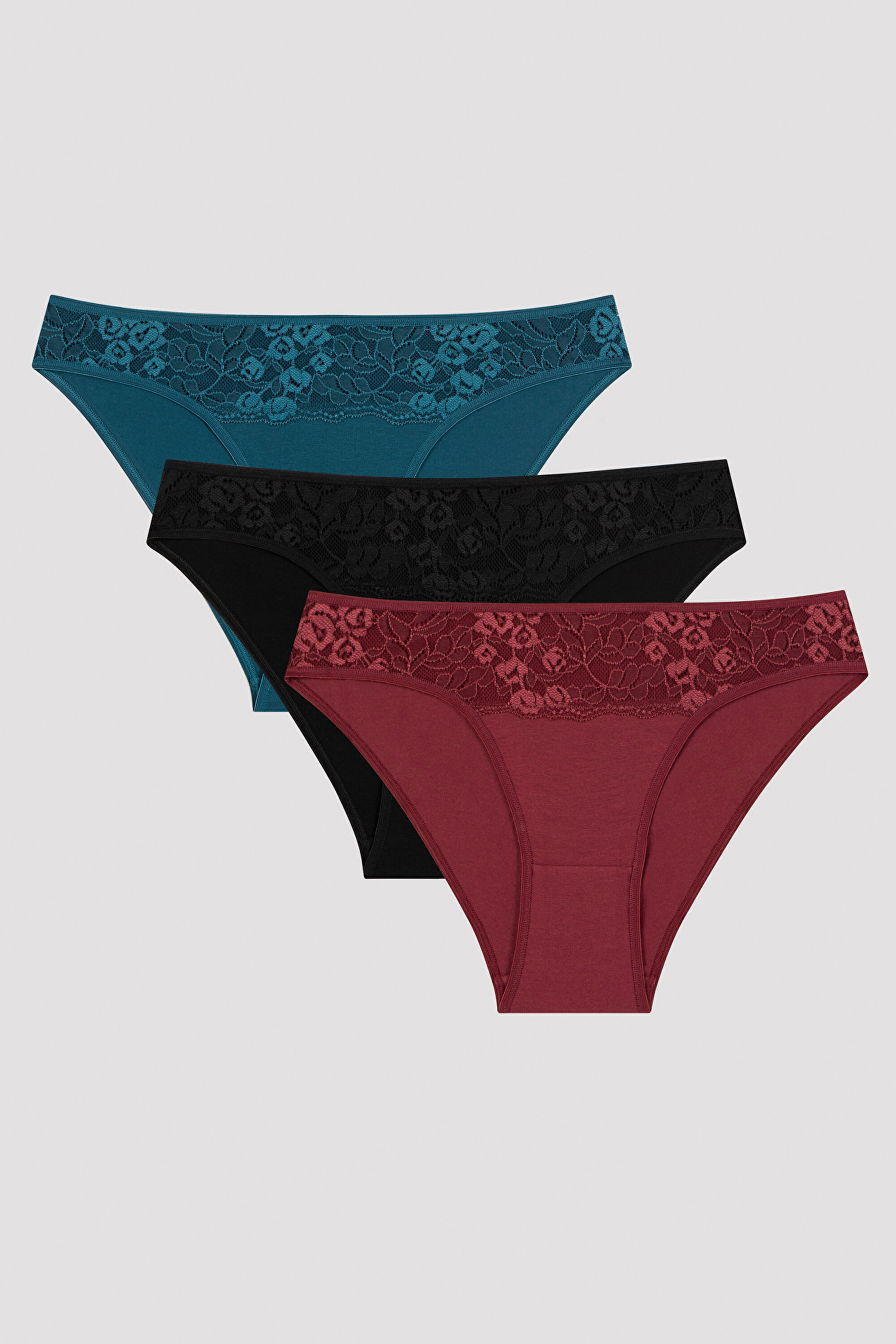 LACE DETAILED 3LU SLIP, L, MIX MIX