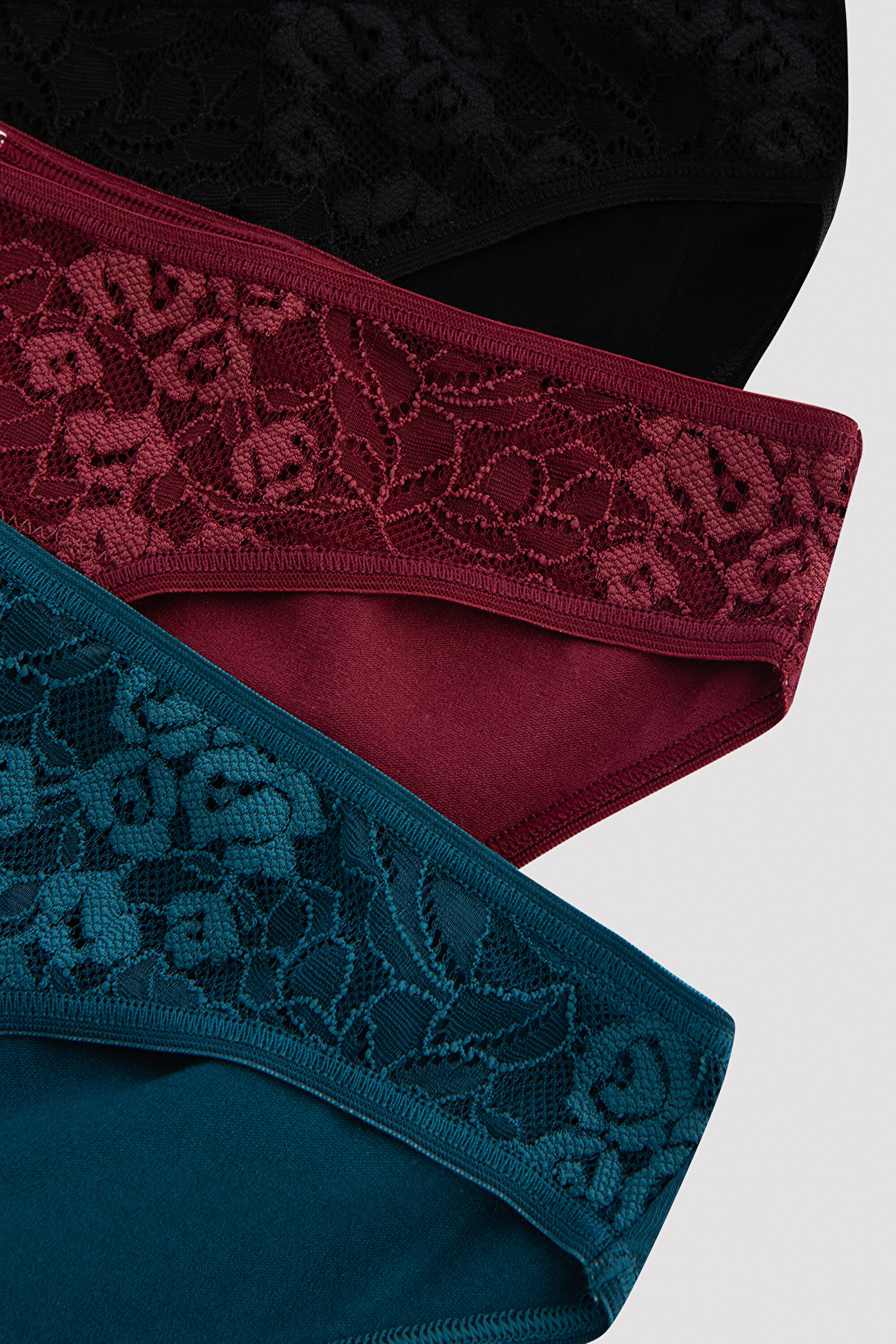 LACE DETAILED 3LU SLIP, L, MIX MIX