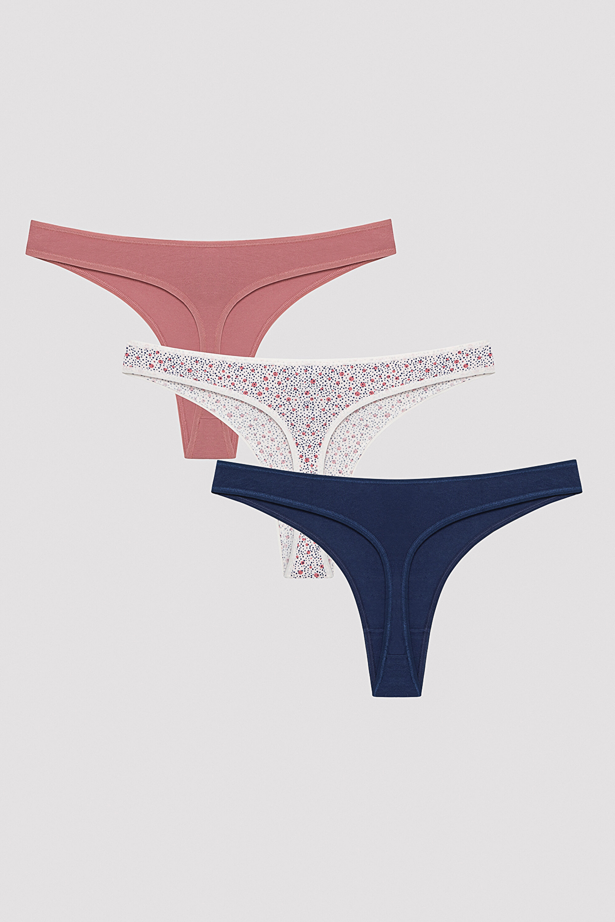 DOTS TRIAL 3LU THONG, L, MIX MIX