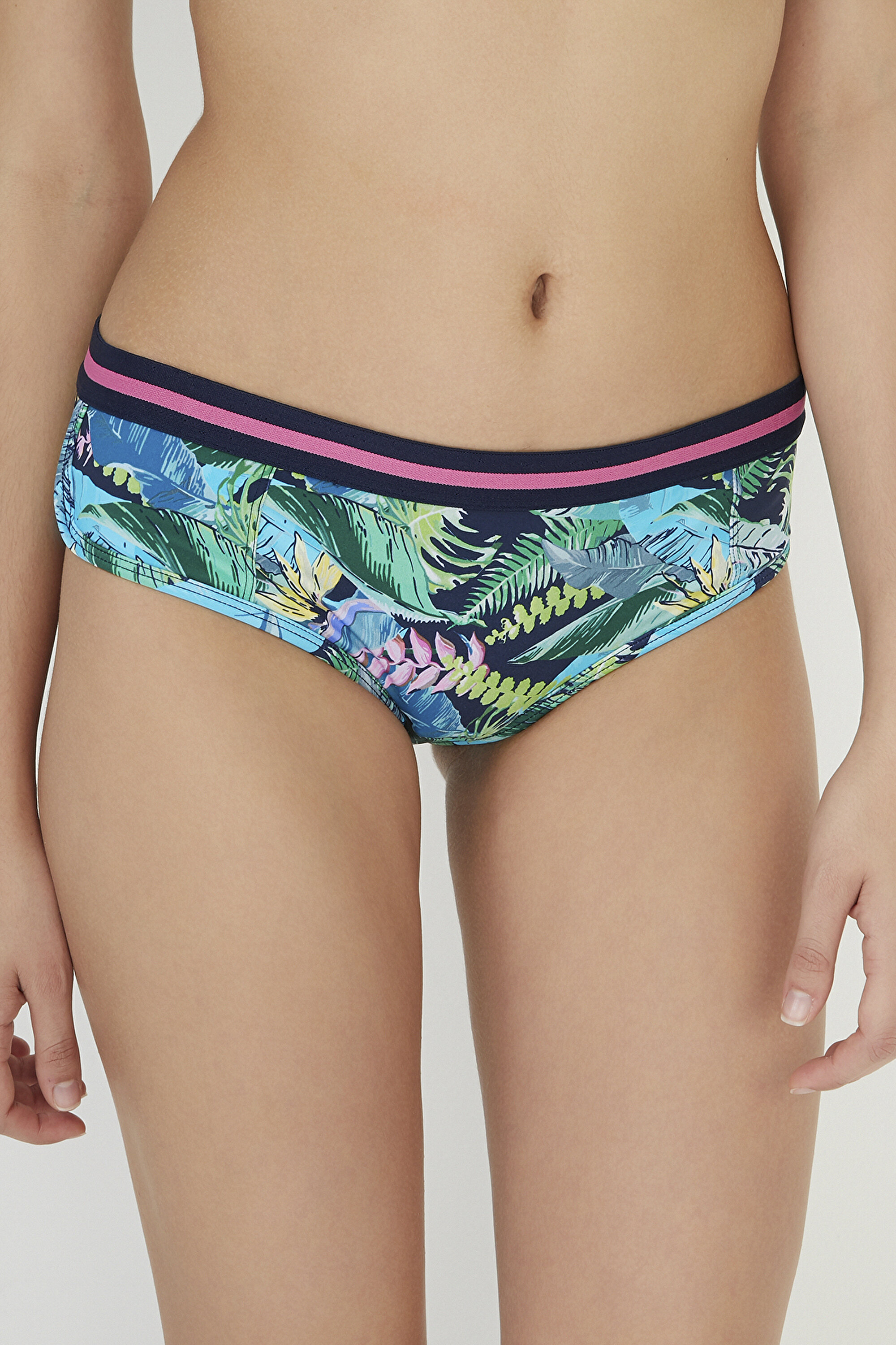 Plant Sport Şort Bikini Altı PLGWEGNR18IY-BPR - Baskılı - Penti