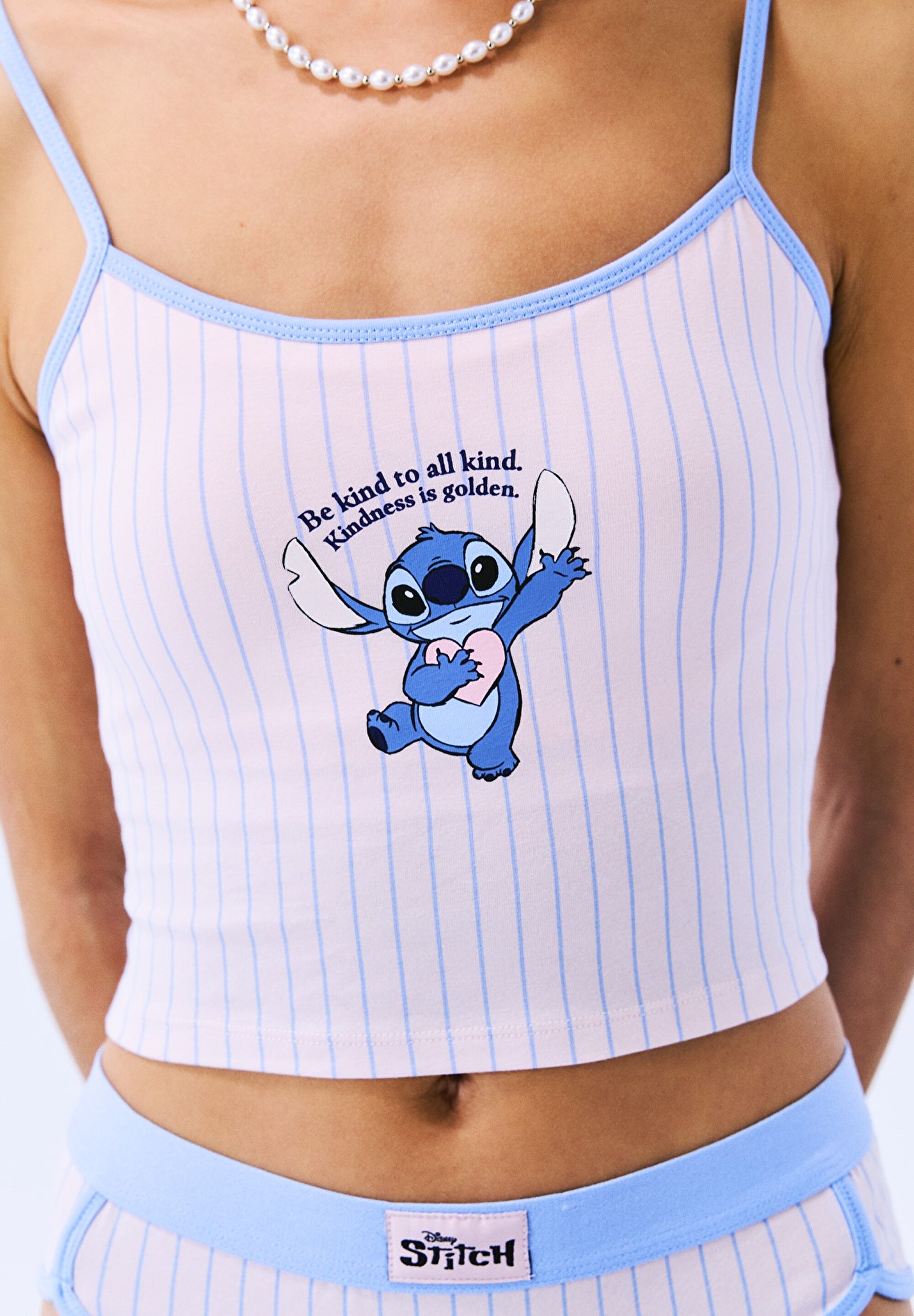 Thin Strap Removable Padded Crop Açık Pembe Atlet - Stitch