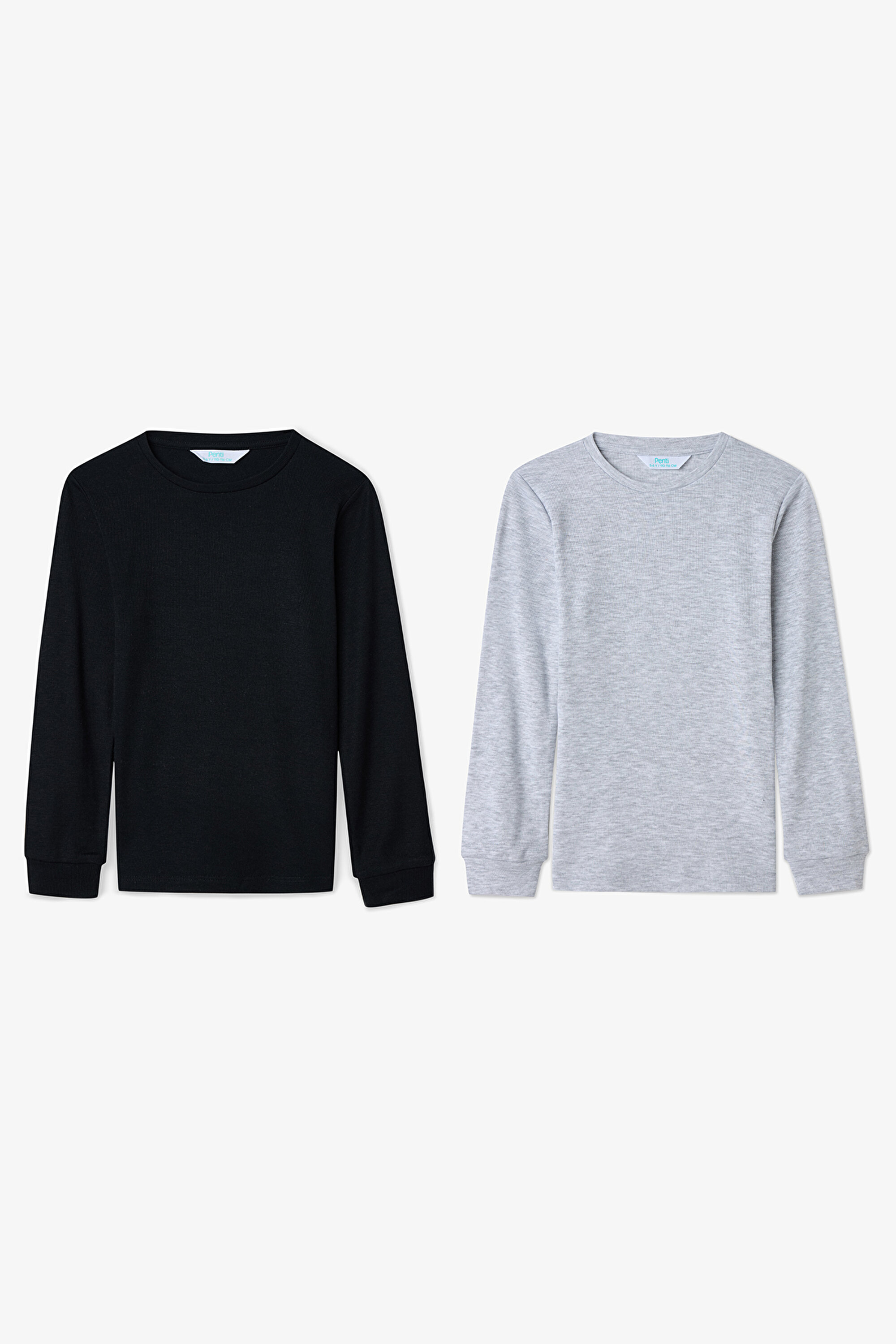  ★Unisex 2PACK Relaxed Fit Long Sleeve T-Shirt Long Sleeve Mock Neck T-shirt Calvin Klein® | K10K113792BEH