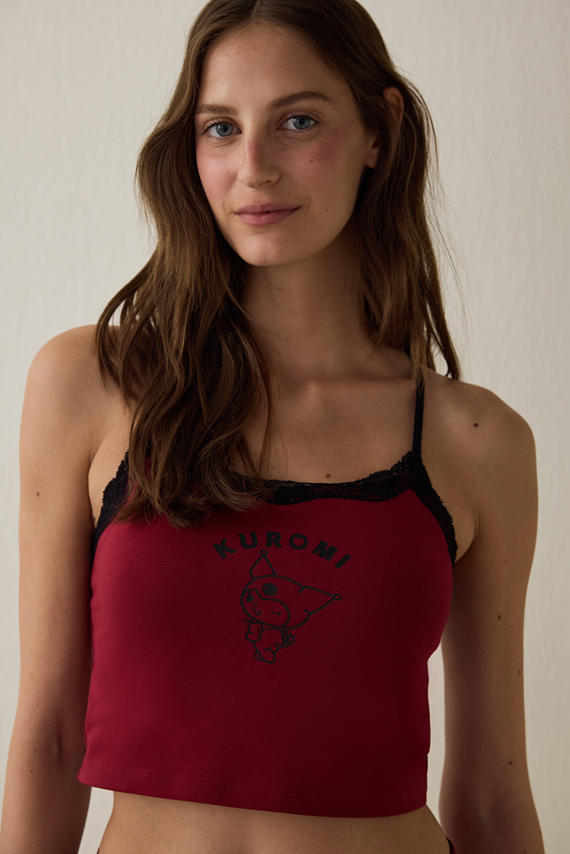 Bordo Removable Padded Crop Atlet PLRTYVVV25SK-RD37 - KIRMIZI - Penti