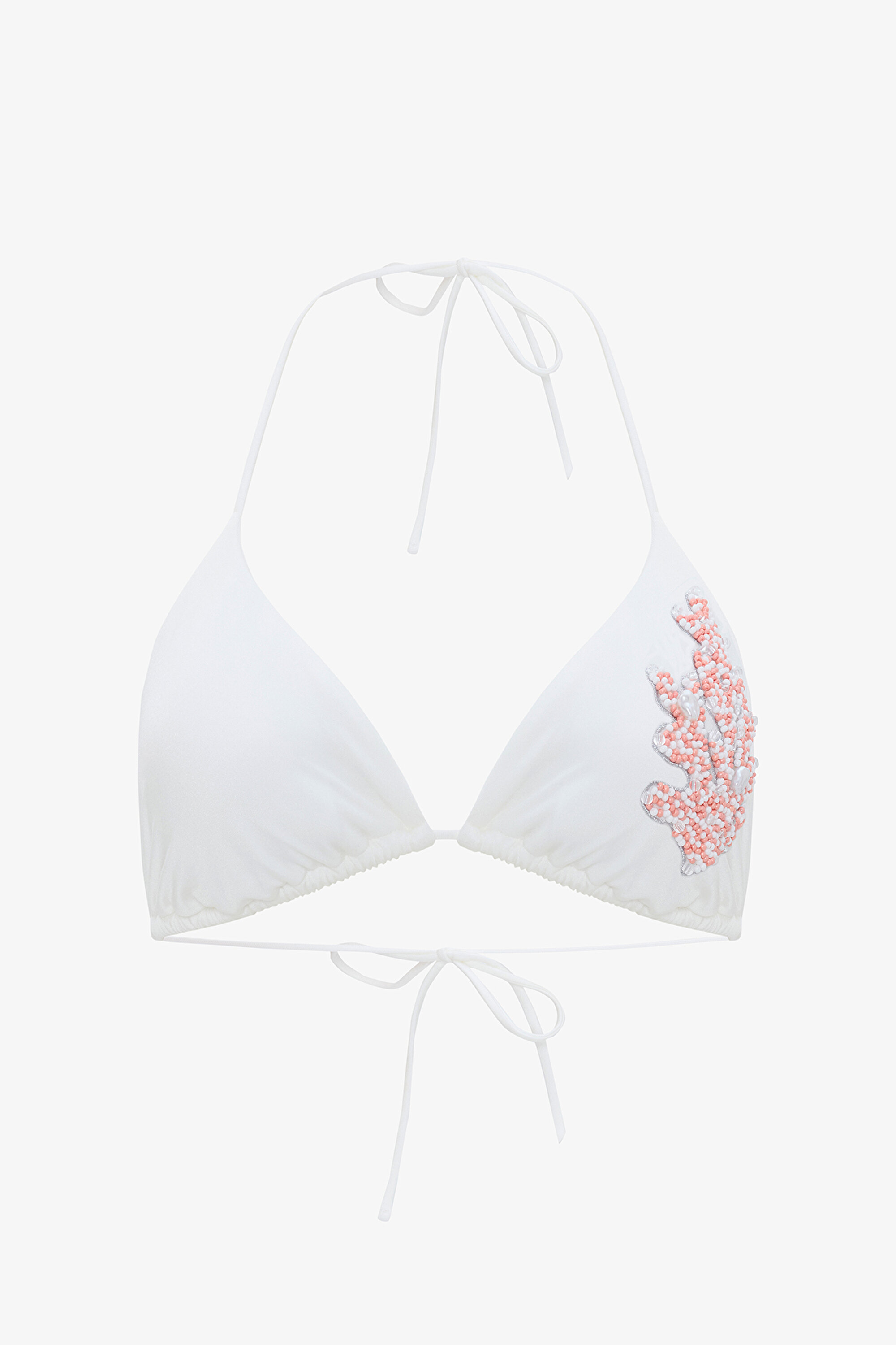 PEARL TRIANGLE TOP, 34, WT2 BEYAZ