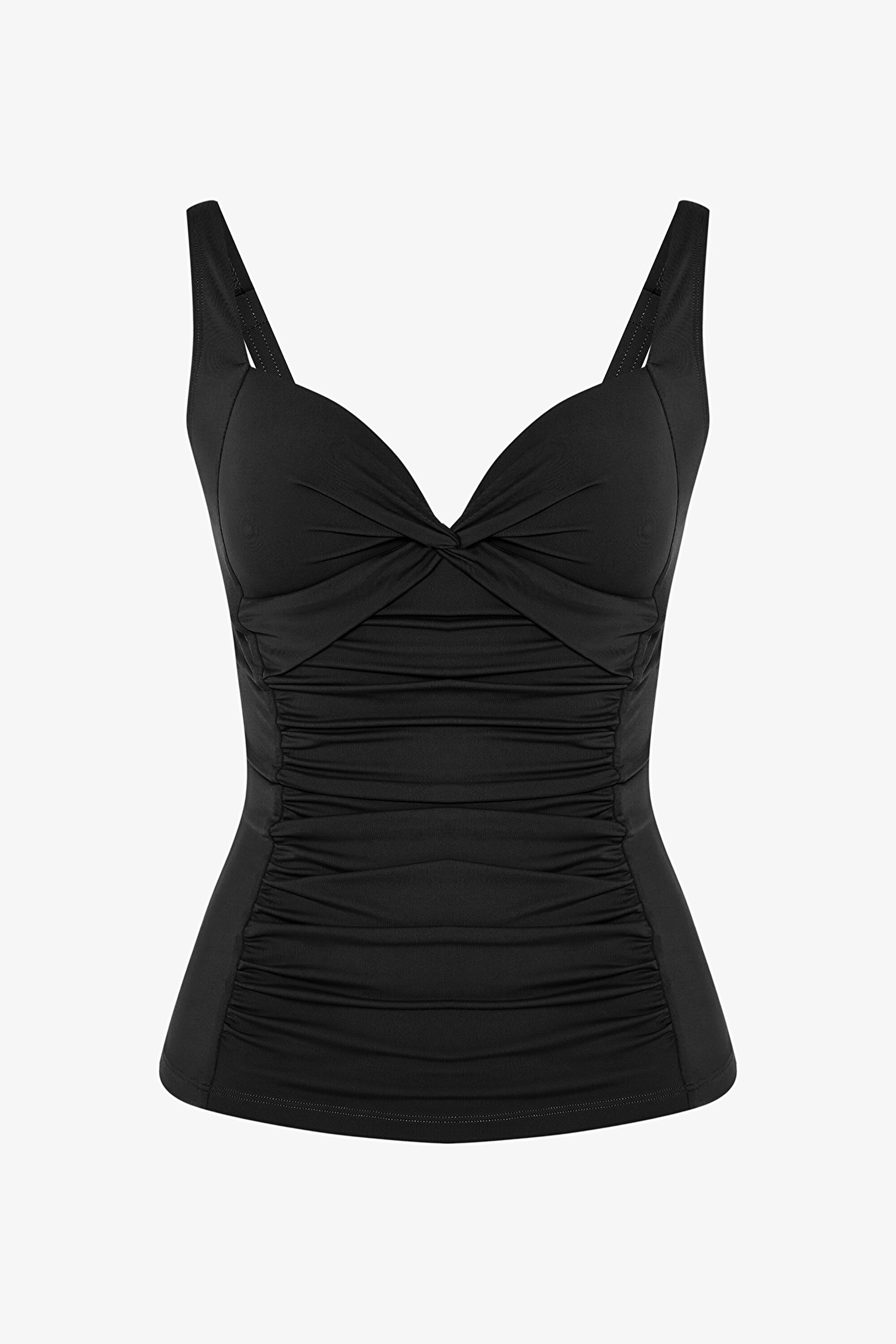 SHIRRED TOP, 38, BK5 SİYAH