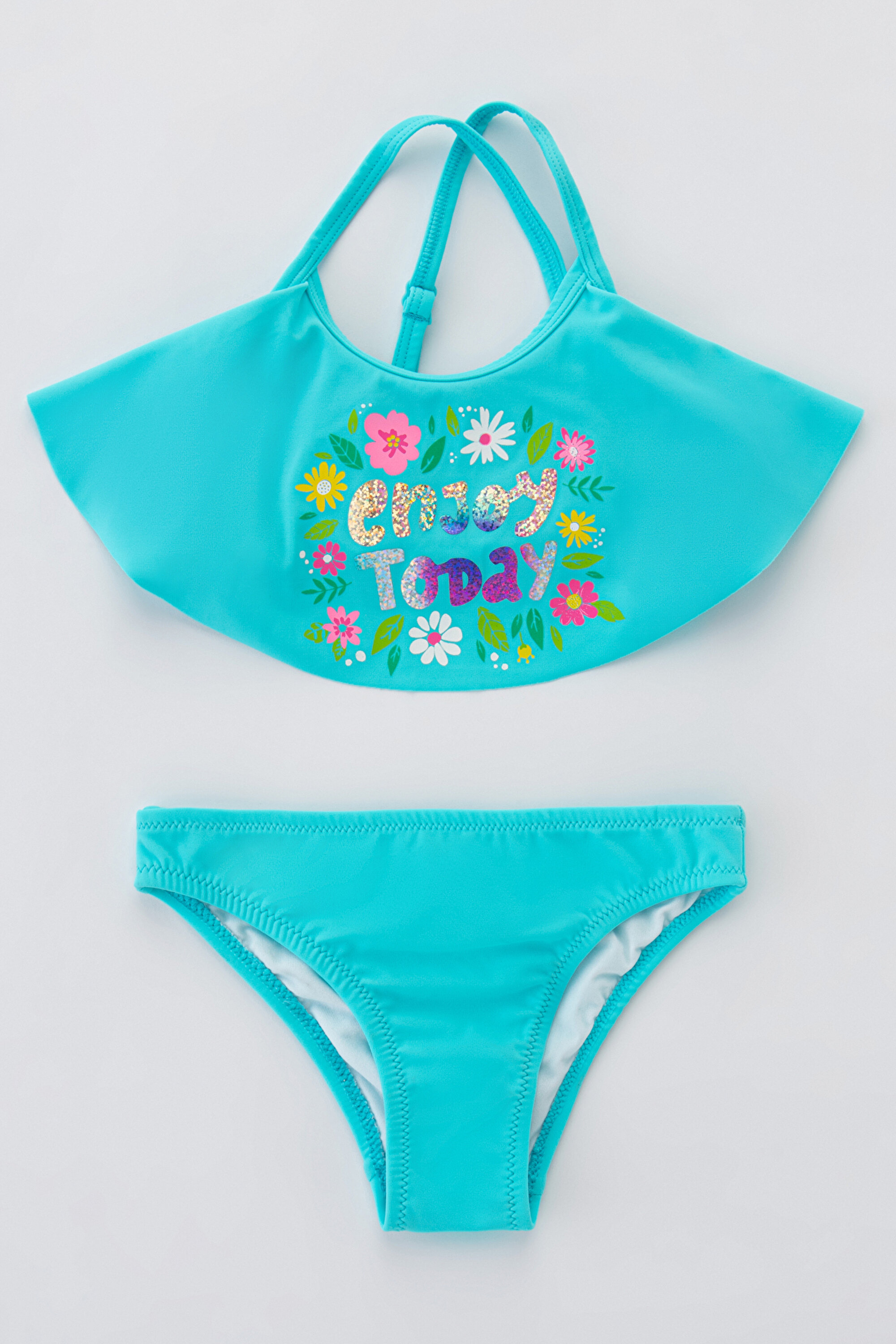 GIRLS DAISY HALTER SET, 3-4, MIX MIX