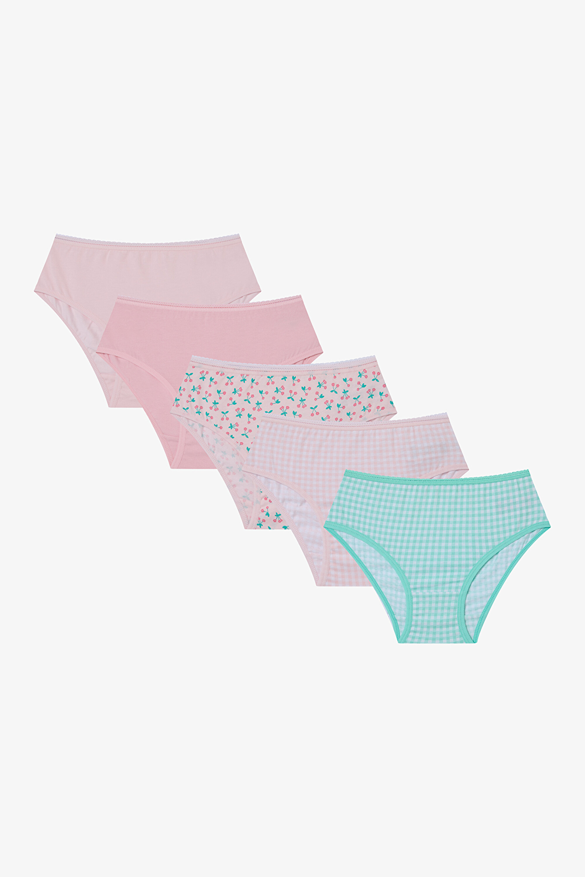 Multi Color Girl's Cherry 5-Pack Slip PLW32B6N25IY-MIX - MIX - Penti